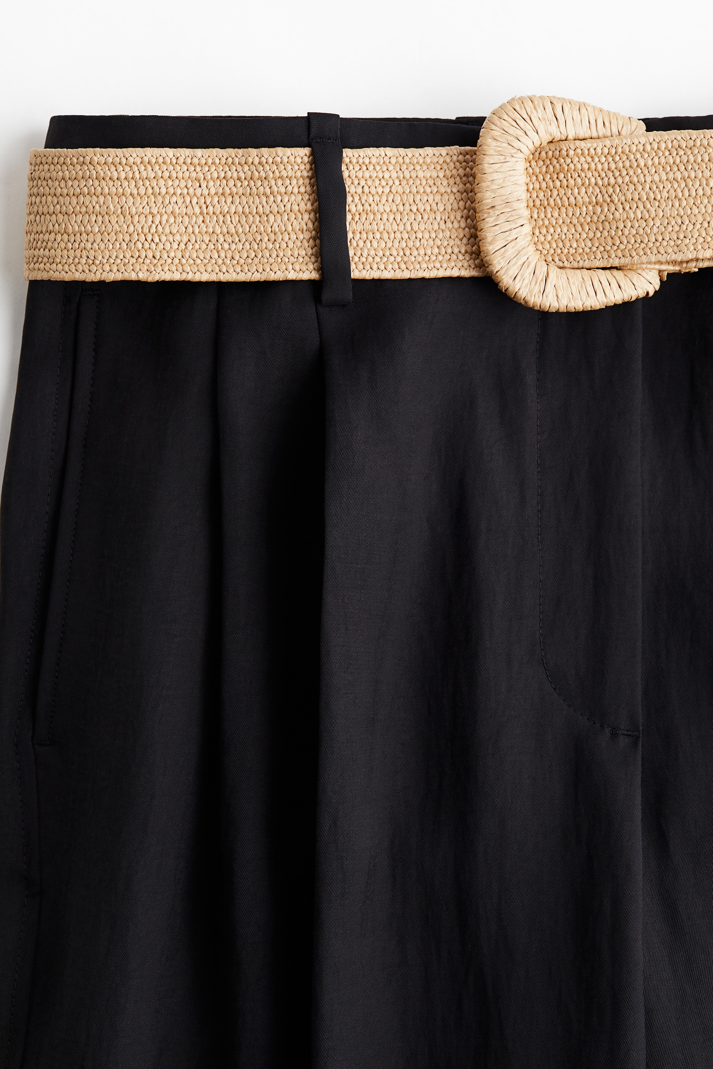 Wide belted trousers