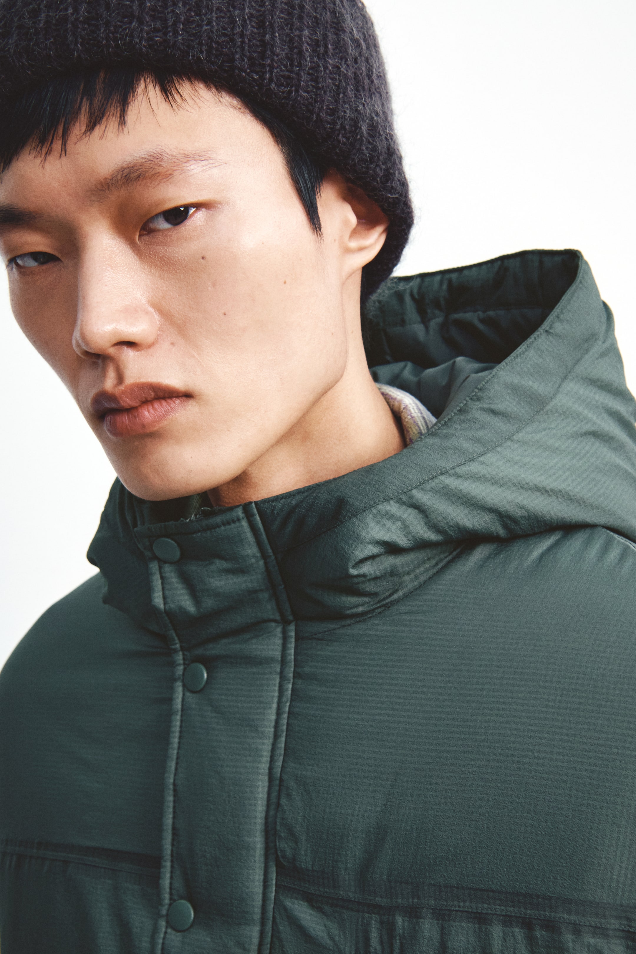 이미지 확대 보기: 나일론 패딩 재킷 - 포레스트 그린 - Men | H&M KR 5