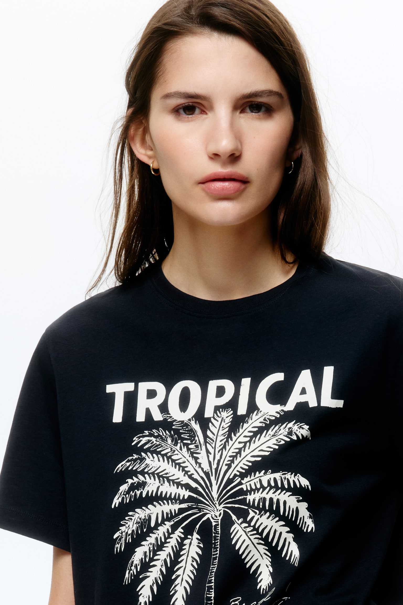 Printed T-Shirt - Black/Tropical/Cream/Marrakech/White/Rio de Janeiro/Black/flower/Dusty pink/Solare/Yellow/Coastal Clubs/Light beige/striped/Pink/Malibu/Light beige/Paris Atelier/Red/Le Marais/Dark brown/The Vacation Edit - 1