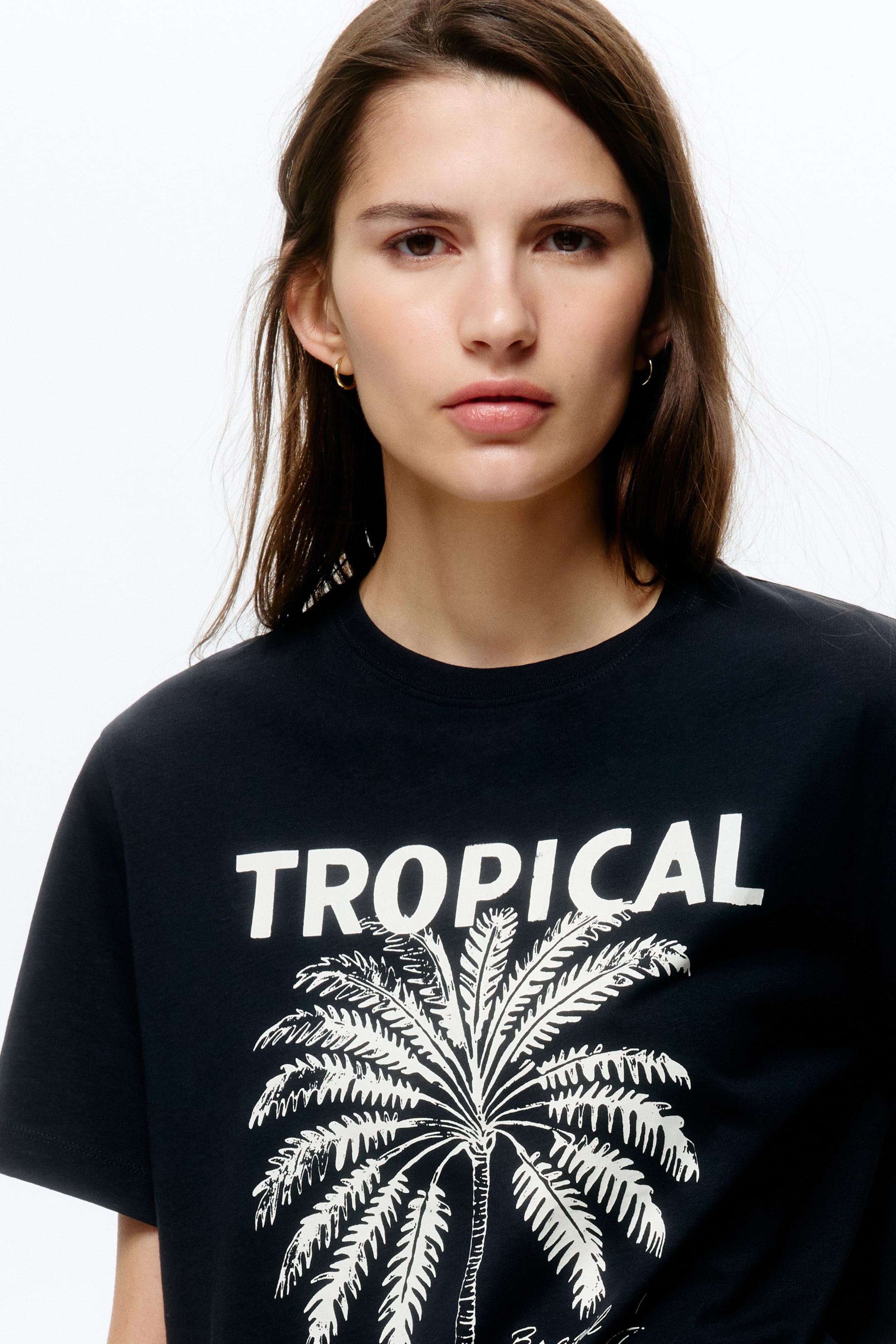 Voir une image plus grande: T-shirt imprimé - Noir/Tropical - Ladies | H&M CA 1