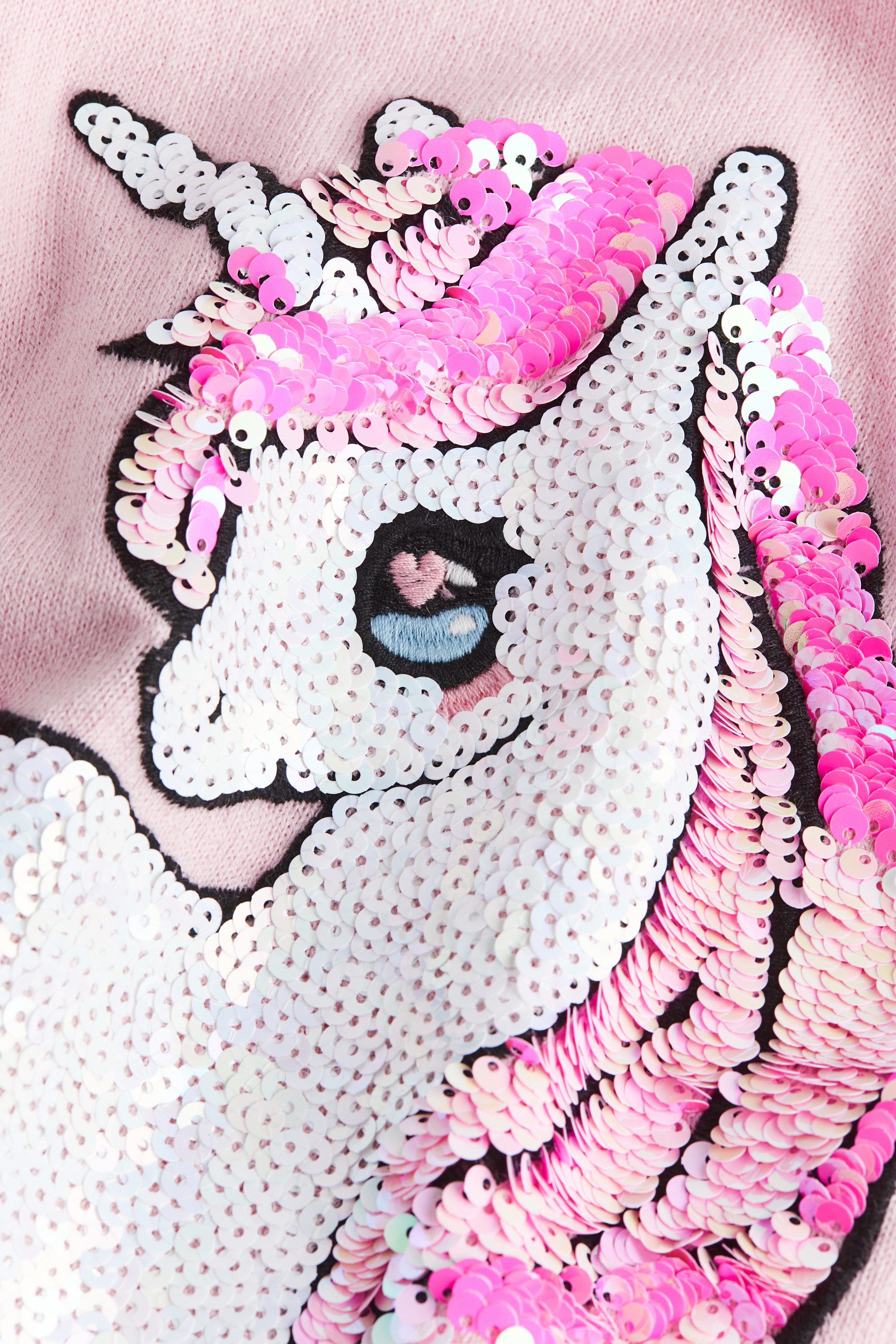Light pink/unicorn Reversible-sequin Sweater for kids | H&M US