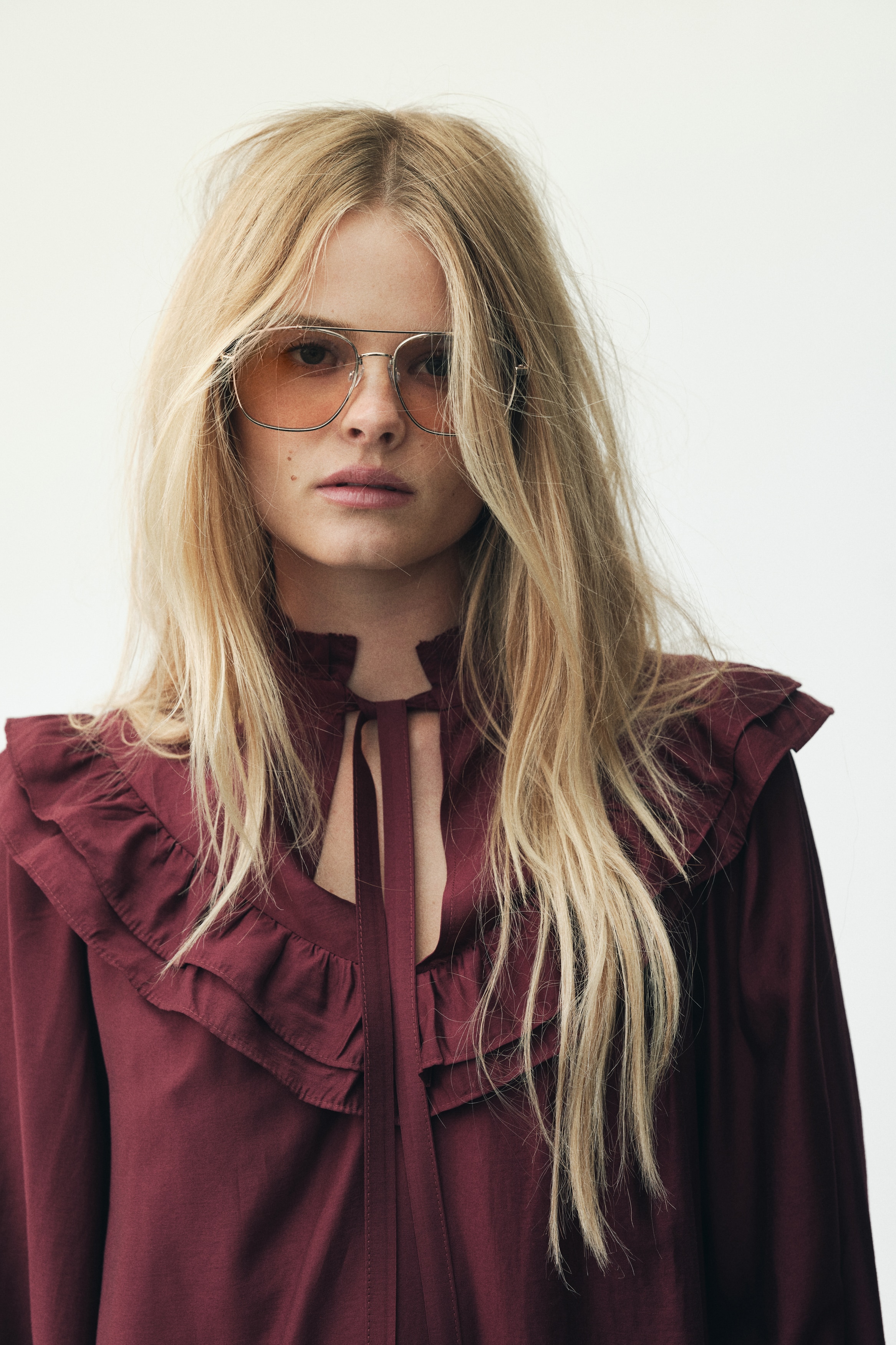 Frill-trimmed dress