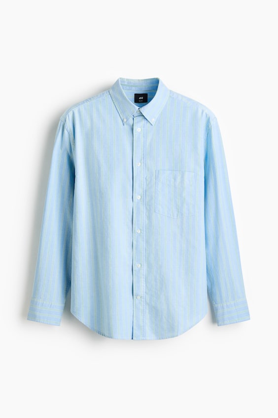 Мужские рубашки H&M Relaxed-Fit Oxford Shirt