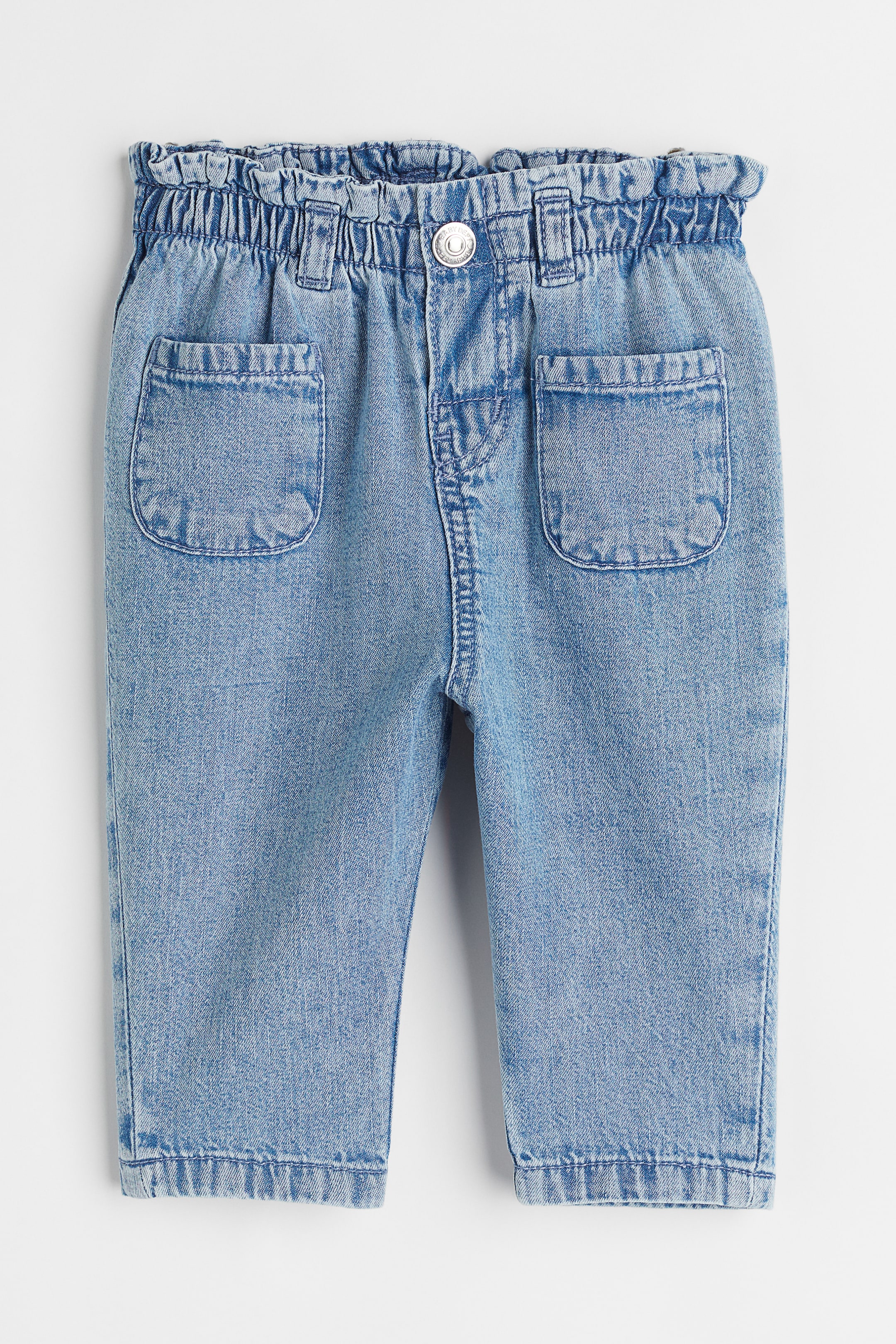 Paper-bag Cotton Jeans - Denim blue - Kids | H&M US