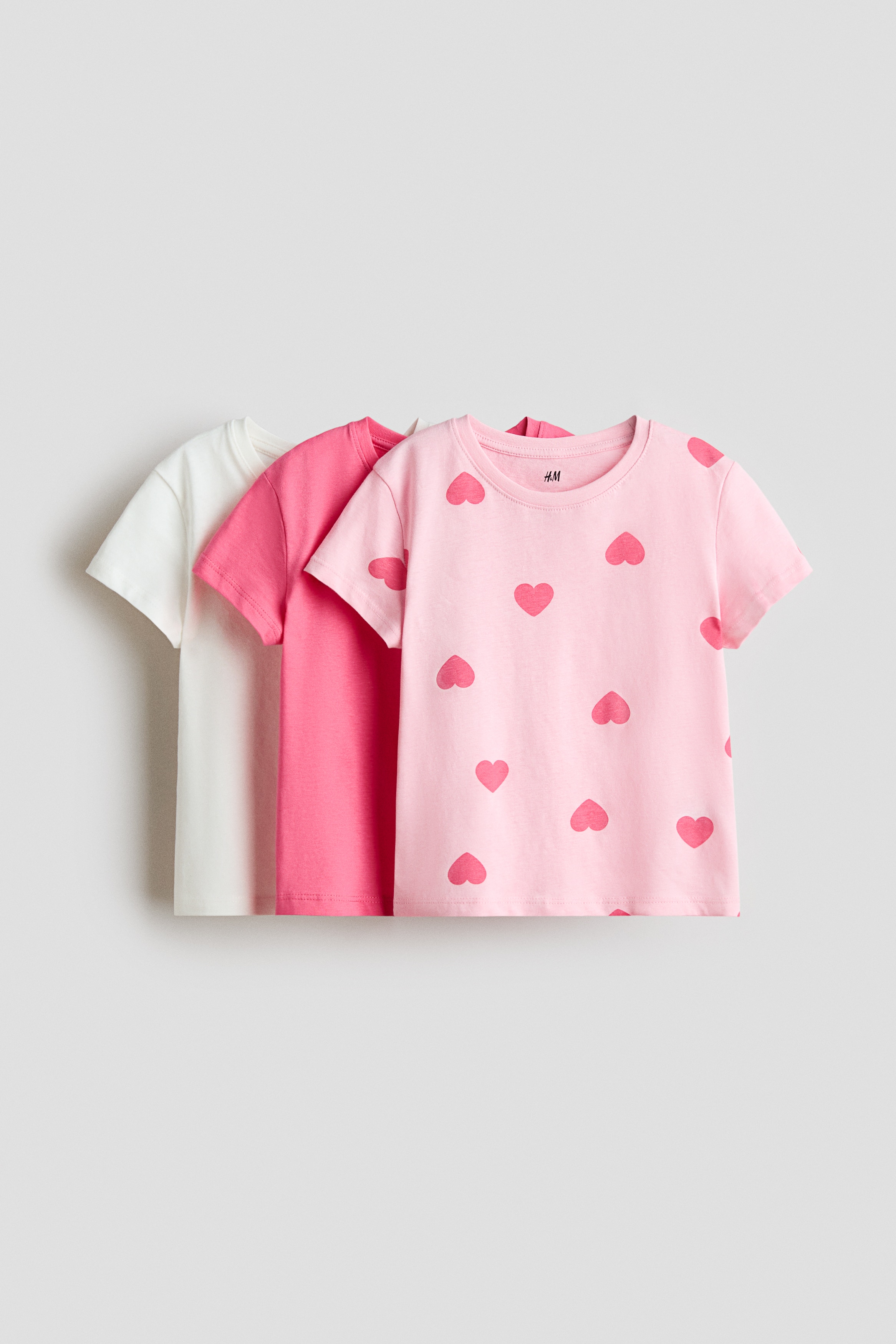 T-shirt Basique F&F Pour Fille - Rose - Taille 4-5 Ans - Coton - Manches Courtes