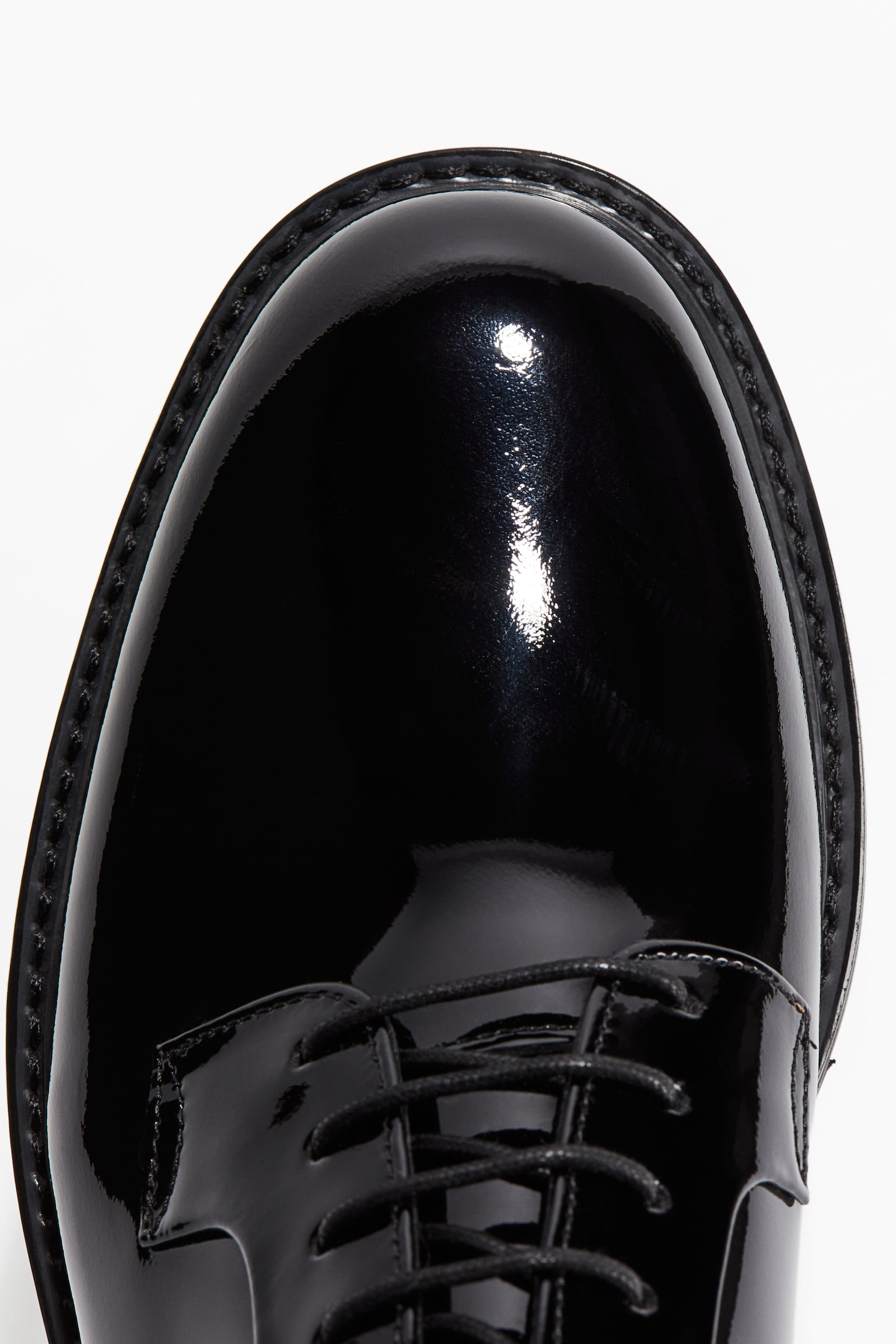 Sapatos Derby em pele - Preto/Preto - 4