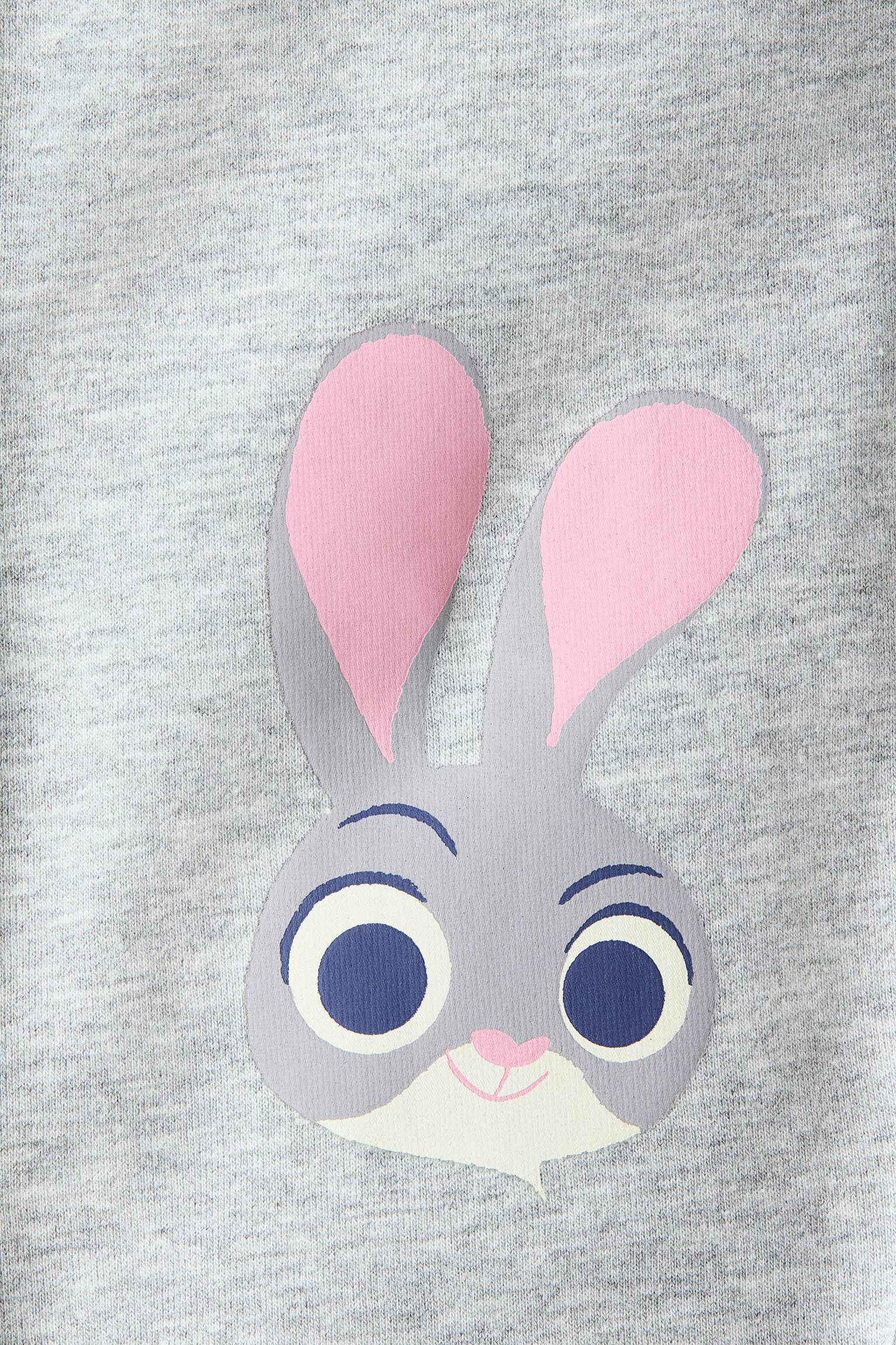 裏起毛レギンス - ライトグレーメランジ／ズートピア/ネイビーブルー／ズートピア - 5