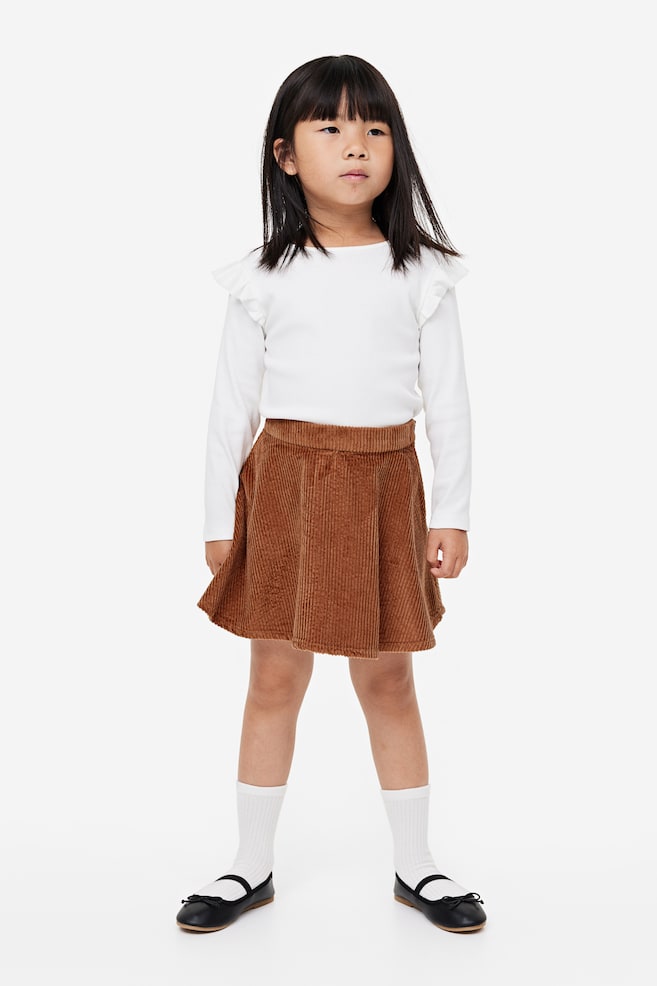 A-line skirt - Brown/Black/Black/Checked/Black/dc - 4