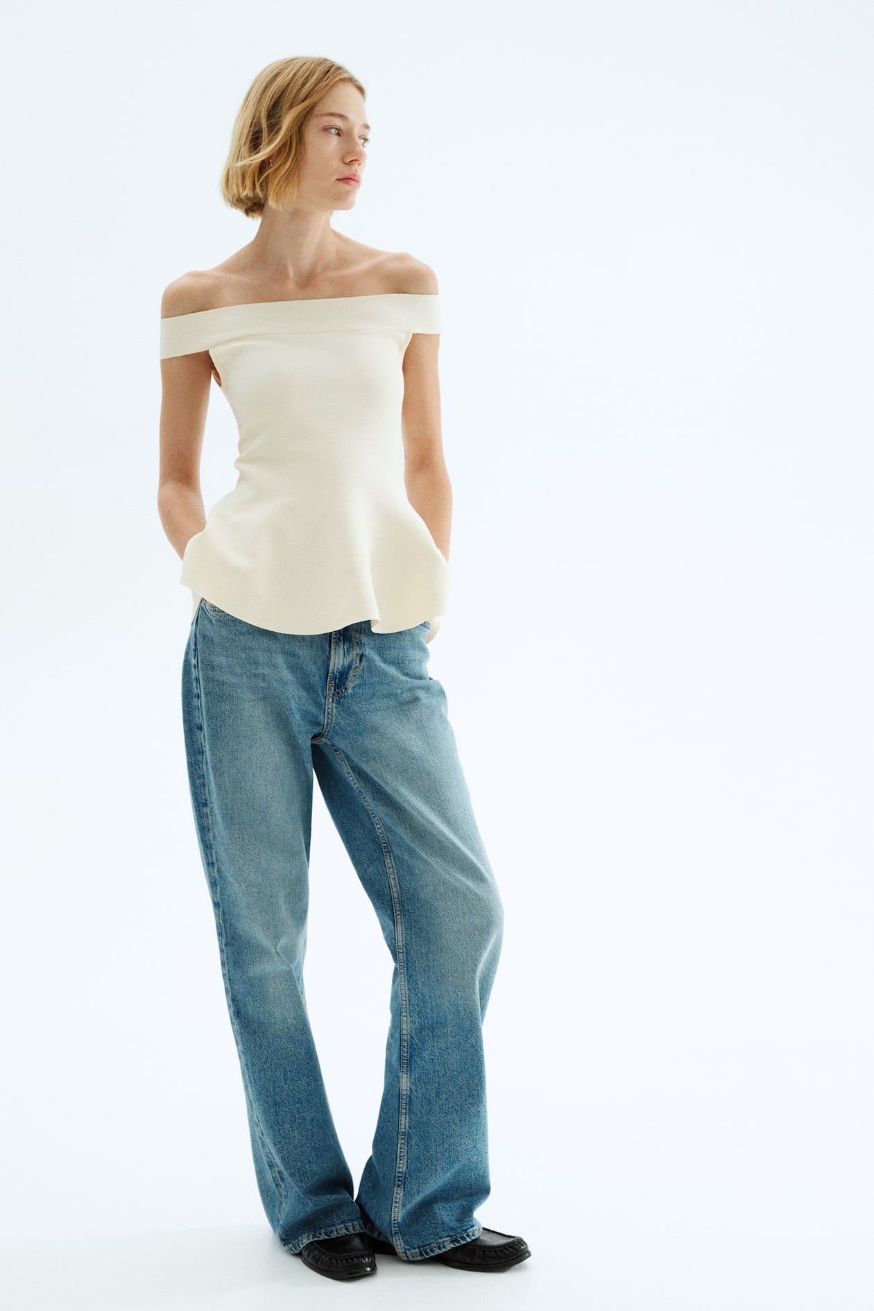 Off-the-Shoulder Peplum Top - image 4