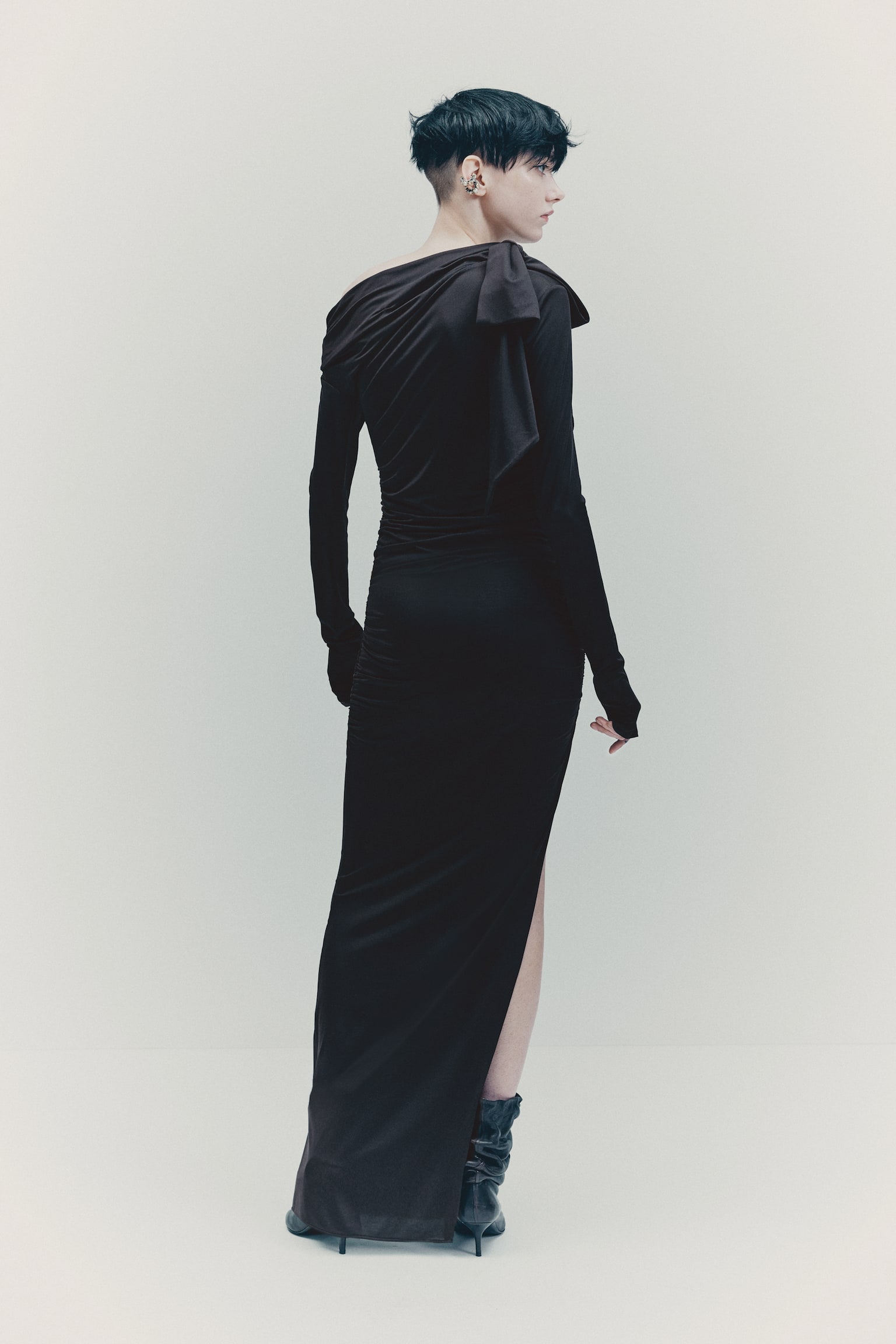 Bow-detail bodycon dress - Dark brown - 6