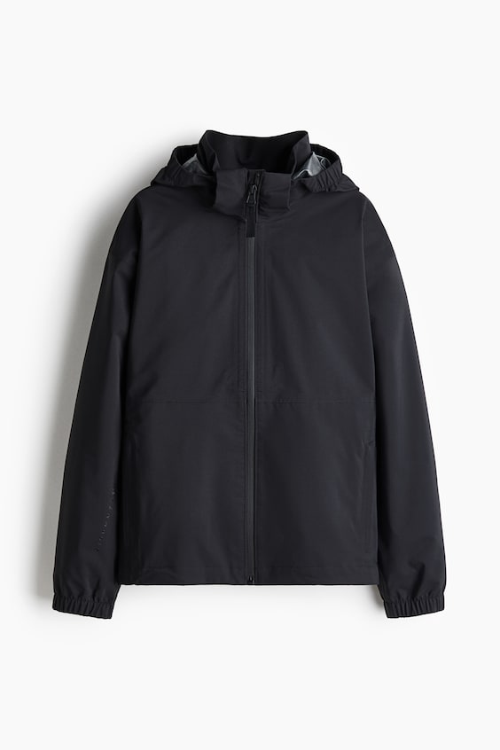 Детская куртка H&M Move Packable Rain Jacket with StormMove™, цвет: Чёрный
