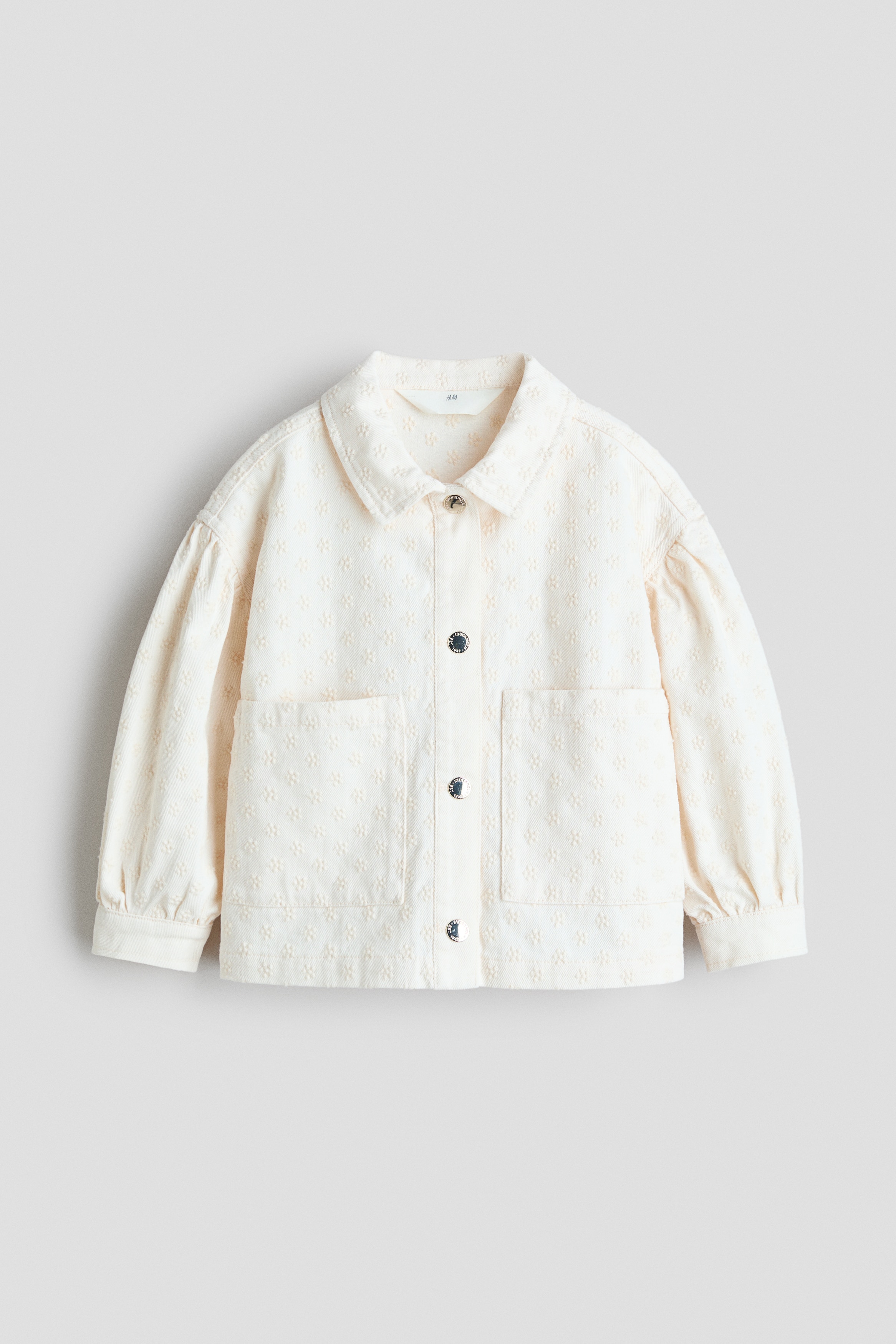 H & M - Bestickte Twilljacke - Weiß - Kinder
