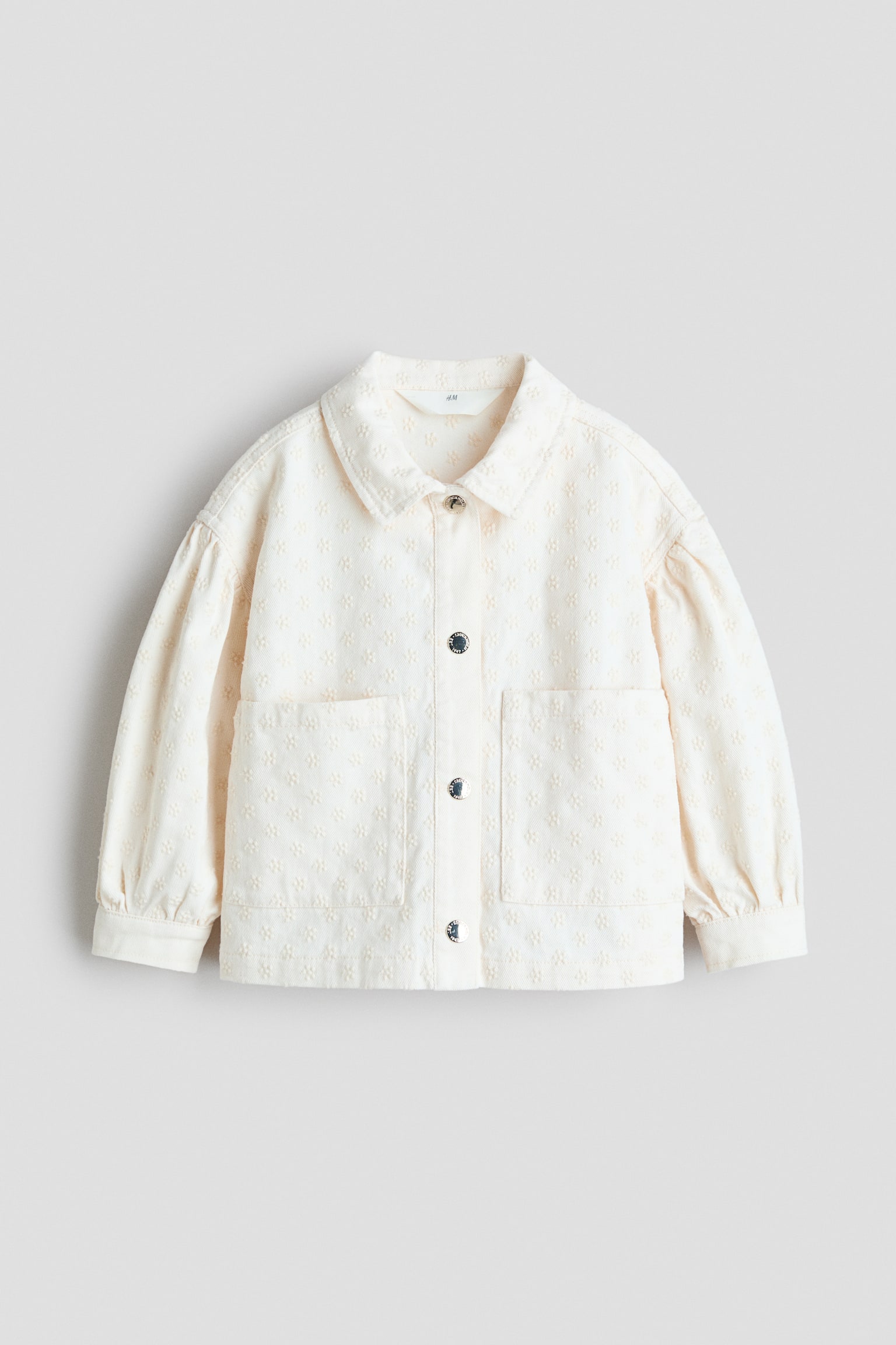 Embroidered Twill Jacket - White