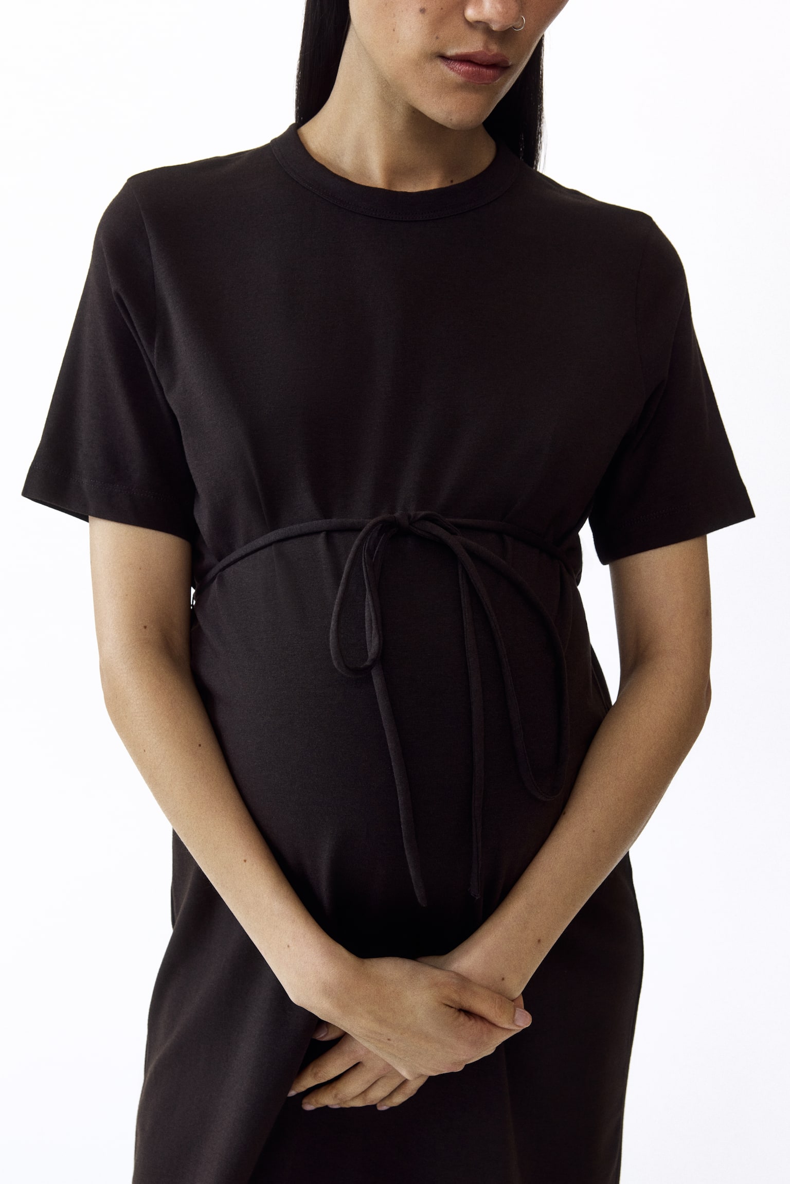 MAMA Tie-detail T-shirt dress - 5