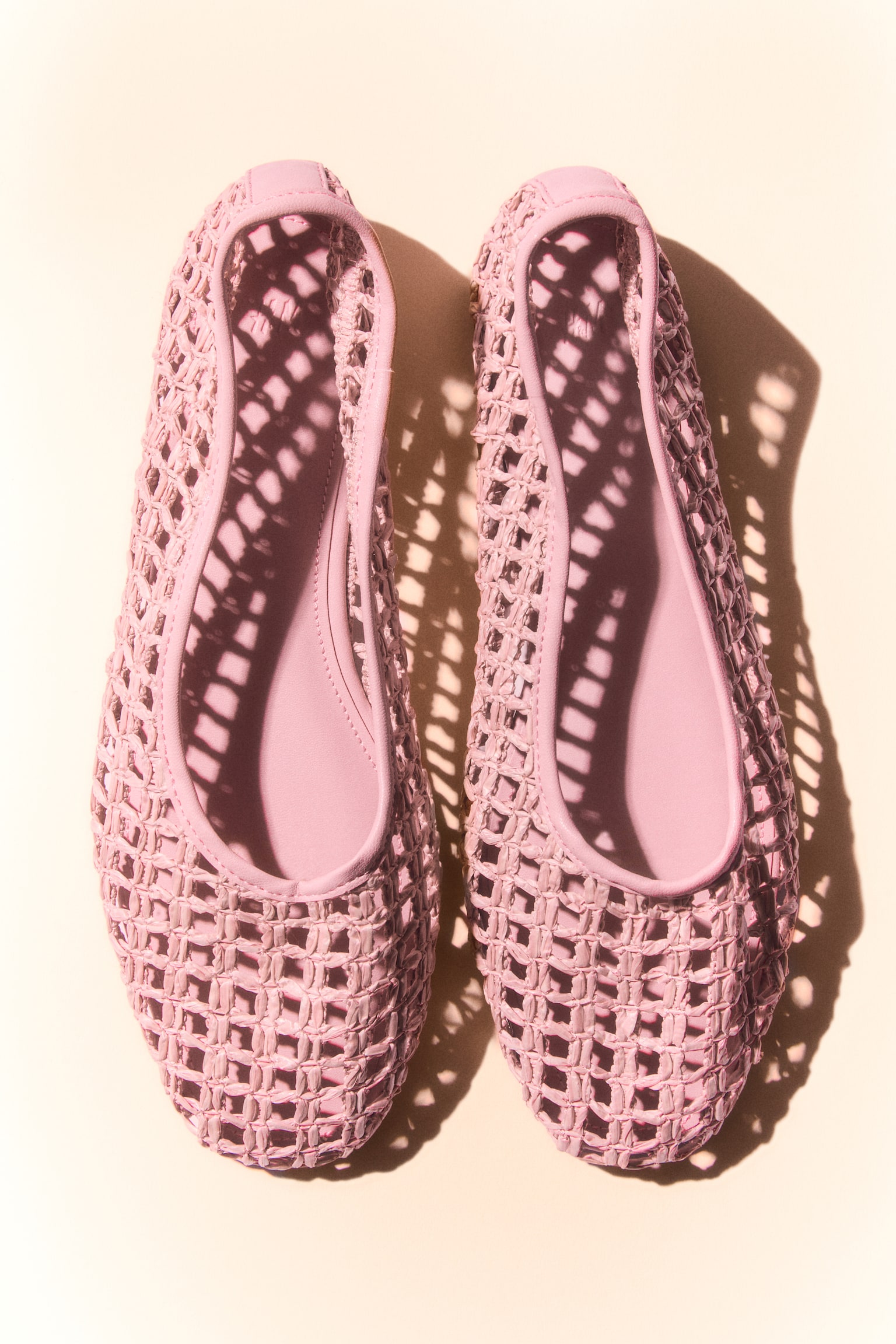 Straw ballet flats - Light beige - 1