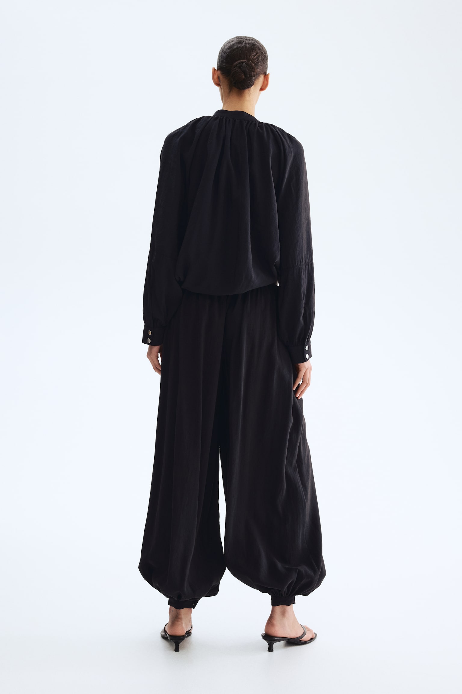 Balloon-Leg Modal Pants - 5