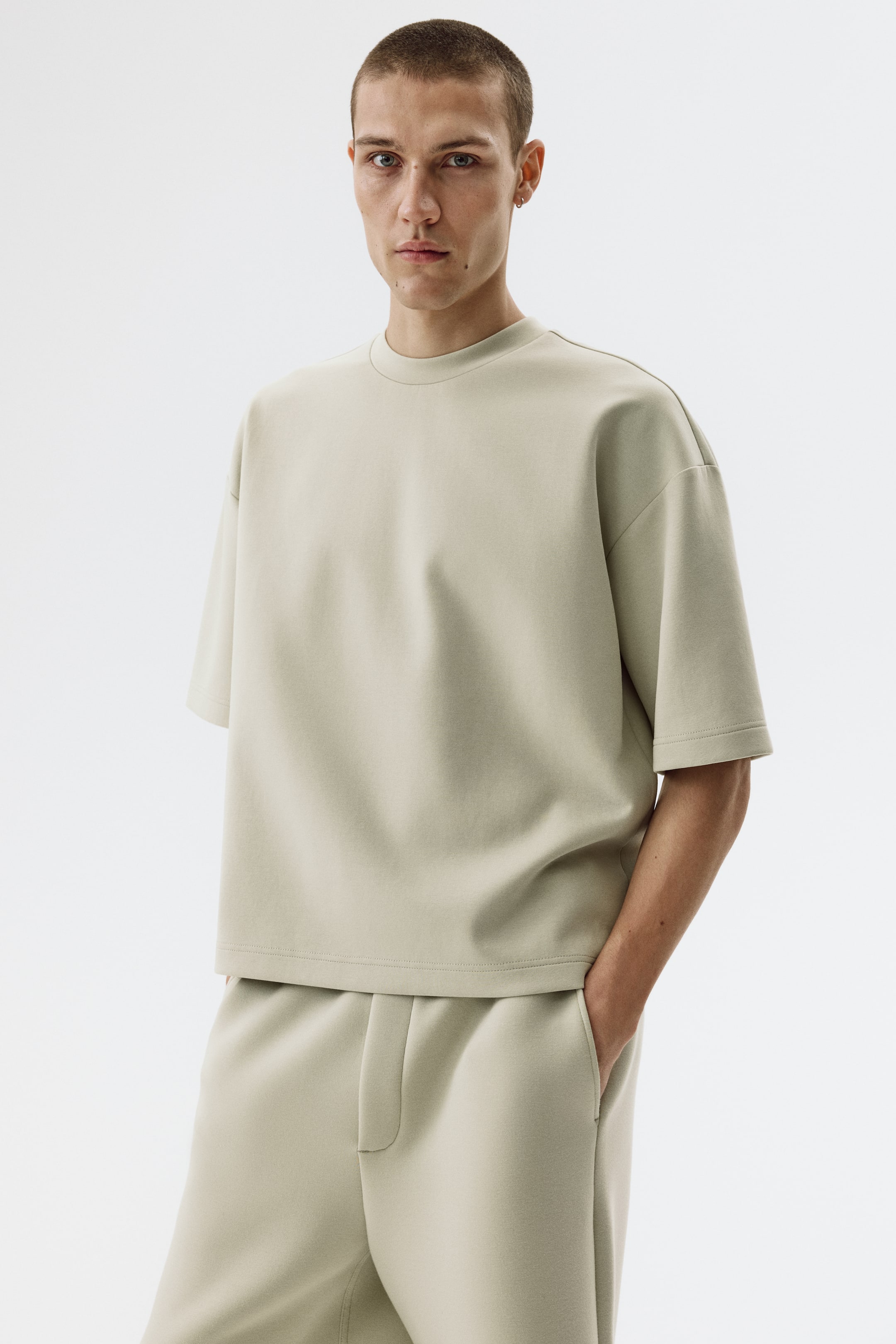 Oversized-Fit Scuba T-Shirt