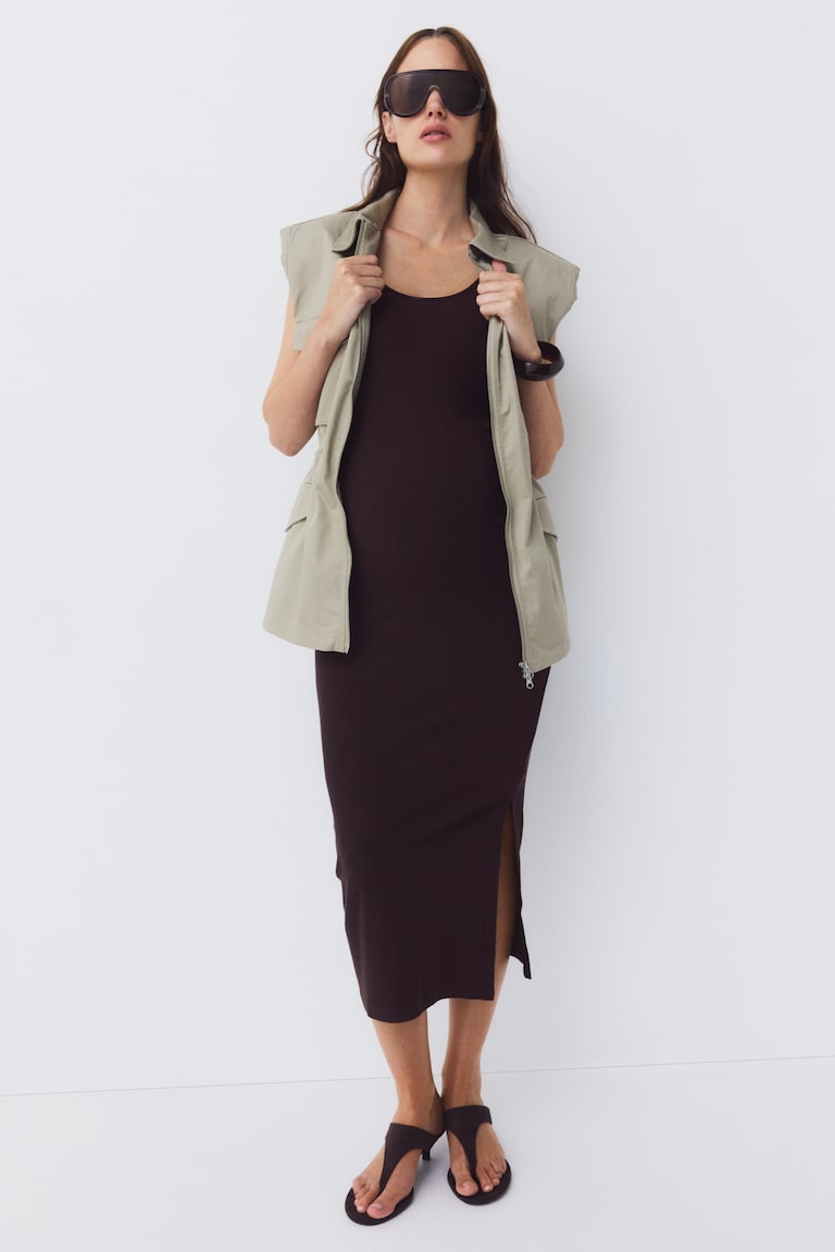 turtleneck knee length dress Turtleneck Short Sleeve Sweater Dress