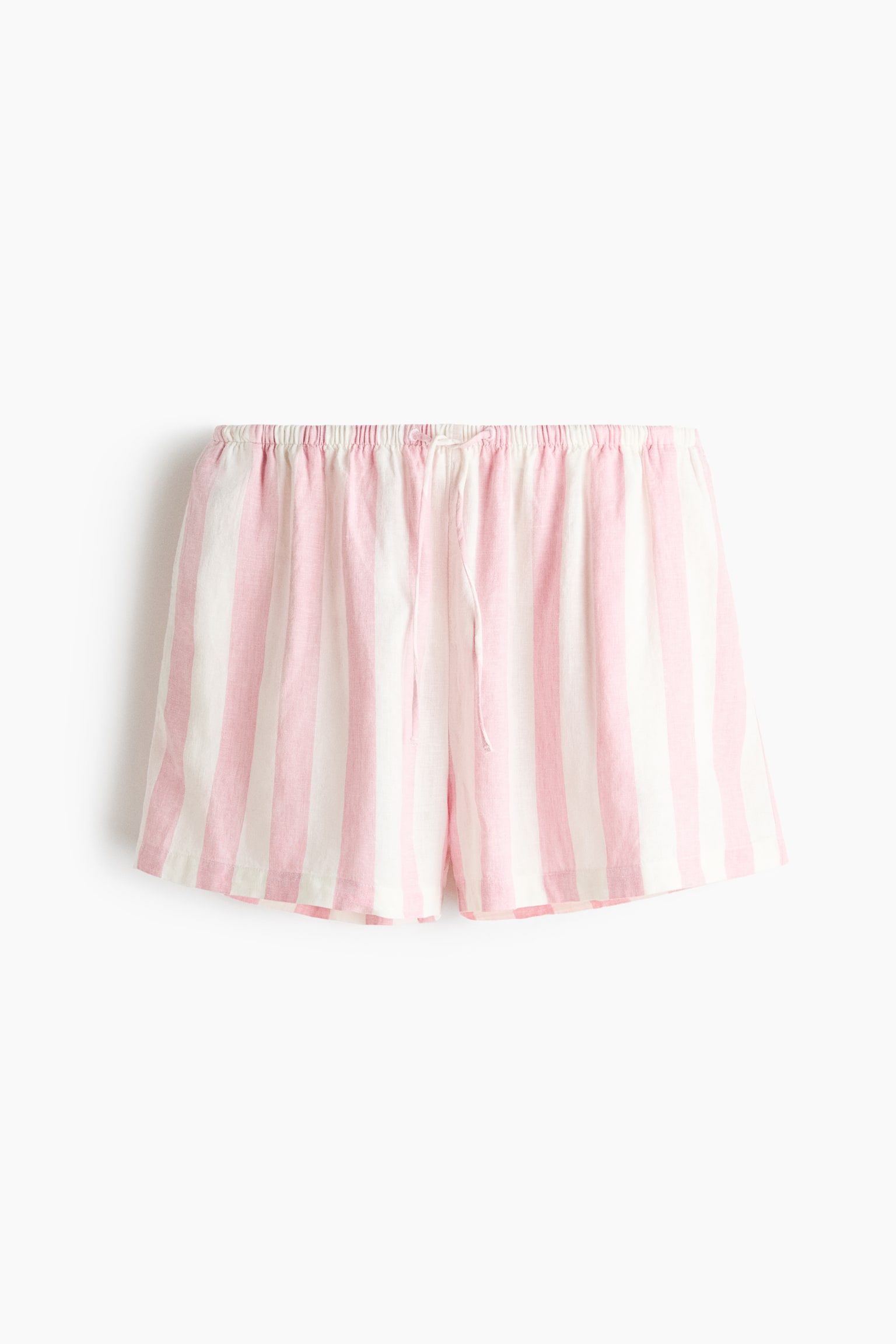 Linen-blend drawstring shorts - 2