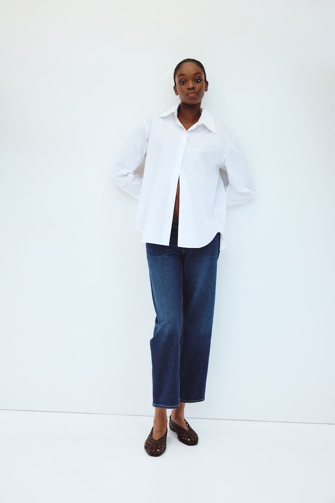 MAMA Straight Ankle Jeans - Dark denim blue - 5