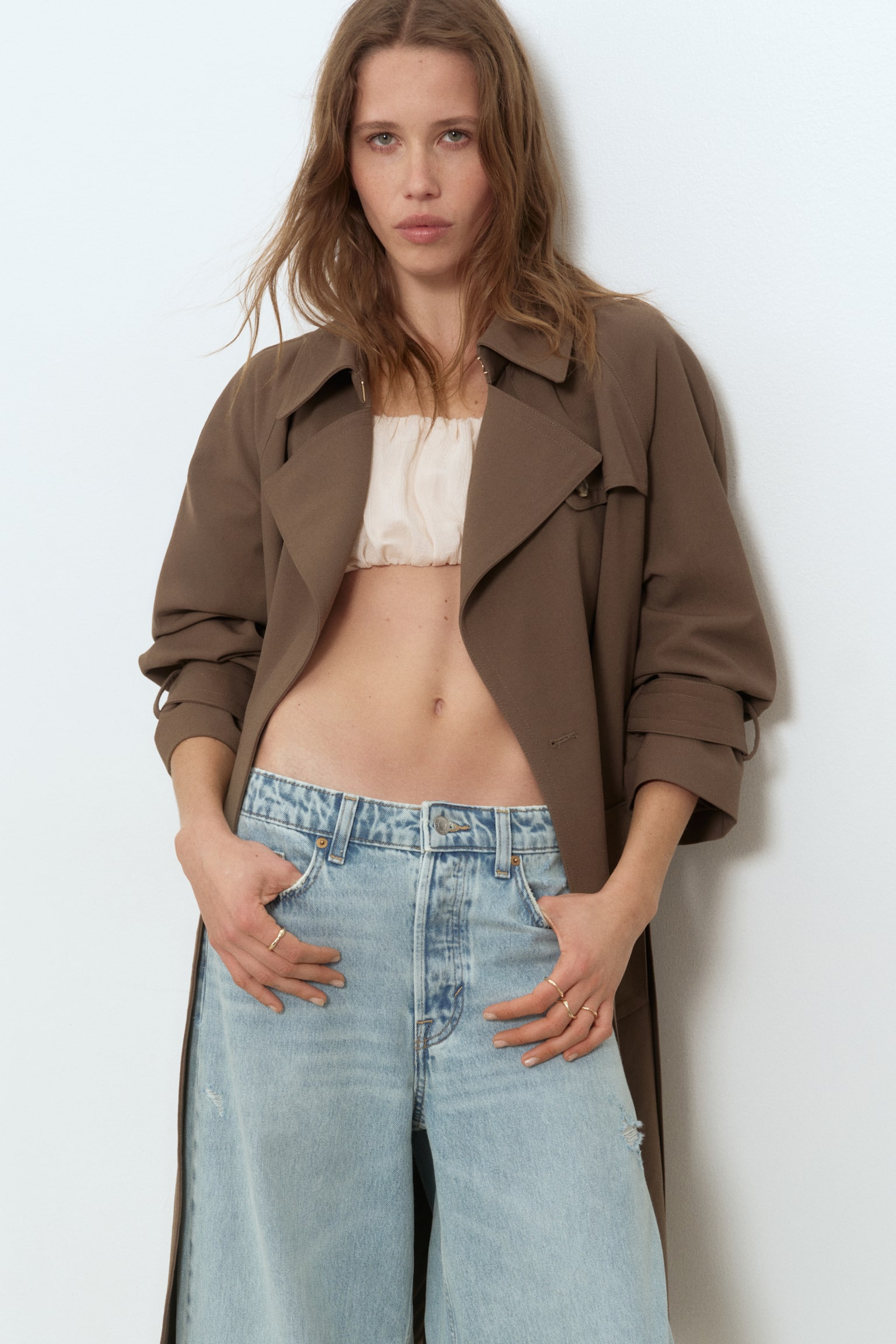 Barrel Regular Waist Ankle Jeans - Helles Denimblau/Denimblau - 5