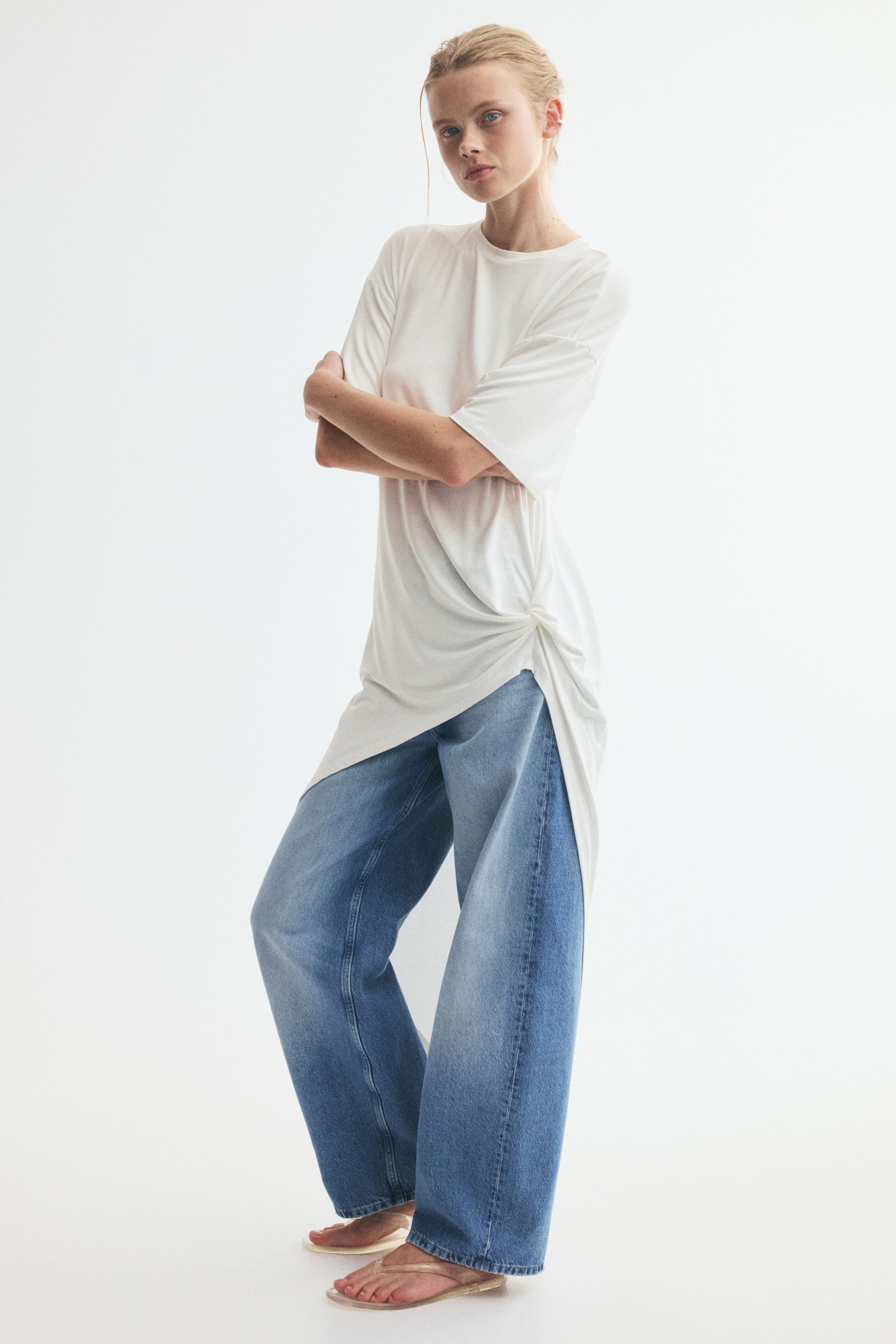 Twist-Detail High-Low Top