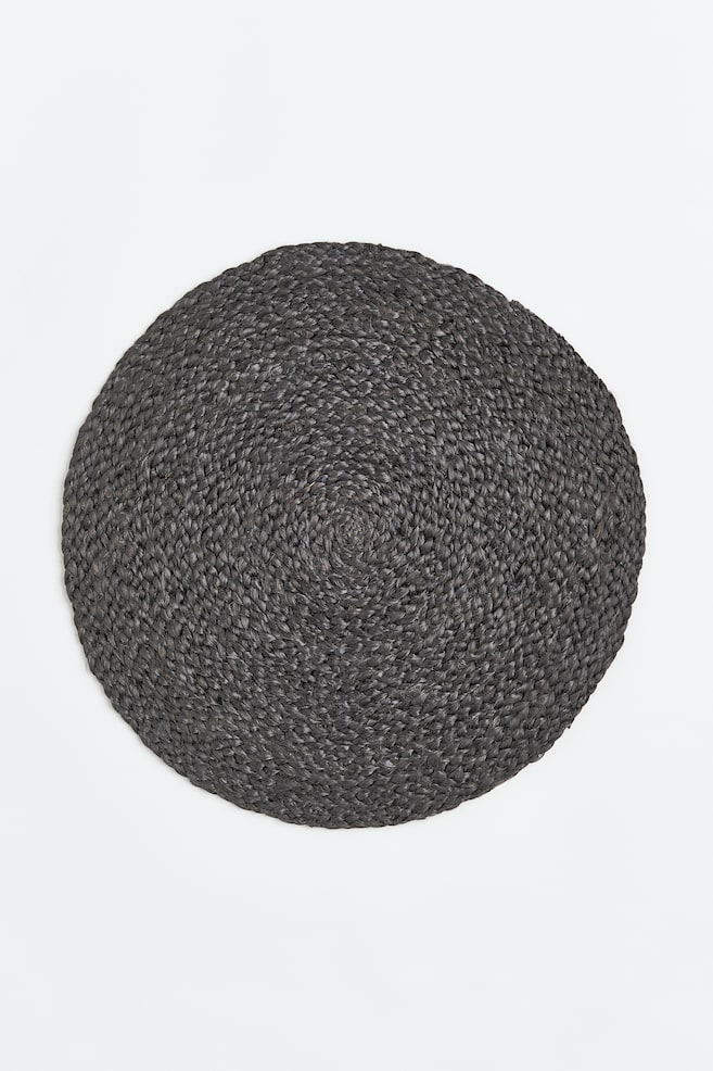 Round jute table mat - Anthracite grey/Beige/Khaki green - 1
