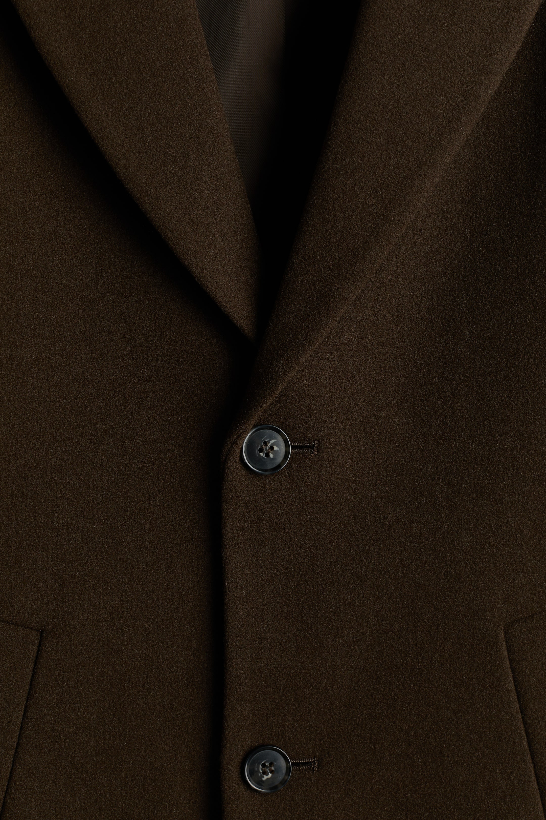 View larger image: Single-breasted wool-blend coat - Dark khaki green - Men | H&M IN 8