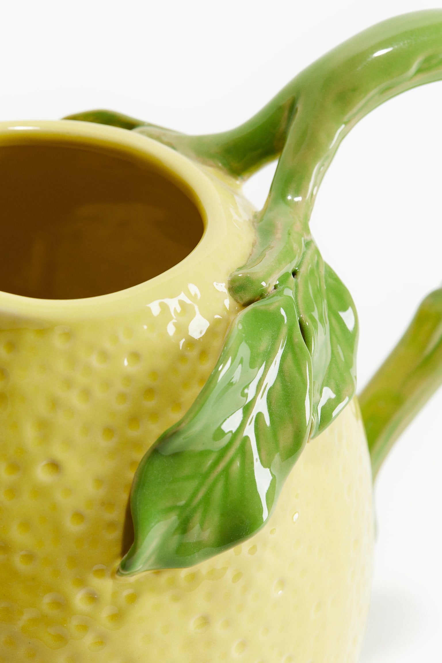 Lemon-shaped stoneware jug - Yellow - 3