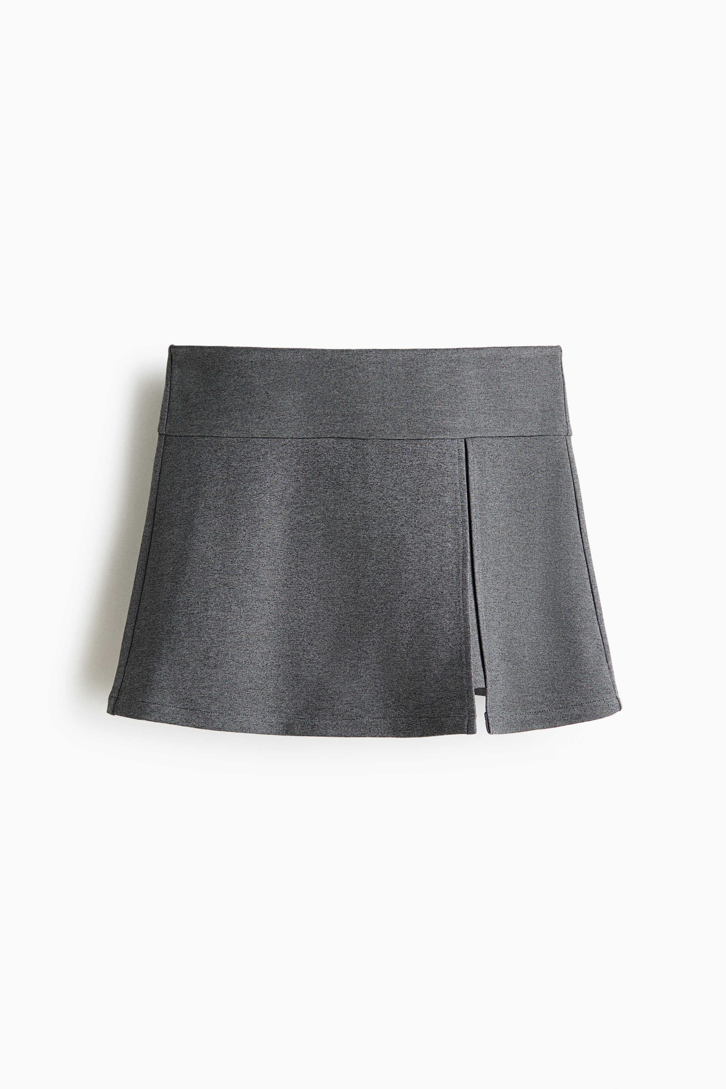 Minifalda short Ponte di Roma - Gris jaspeado/Negro/Café oscuro