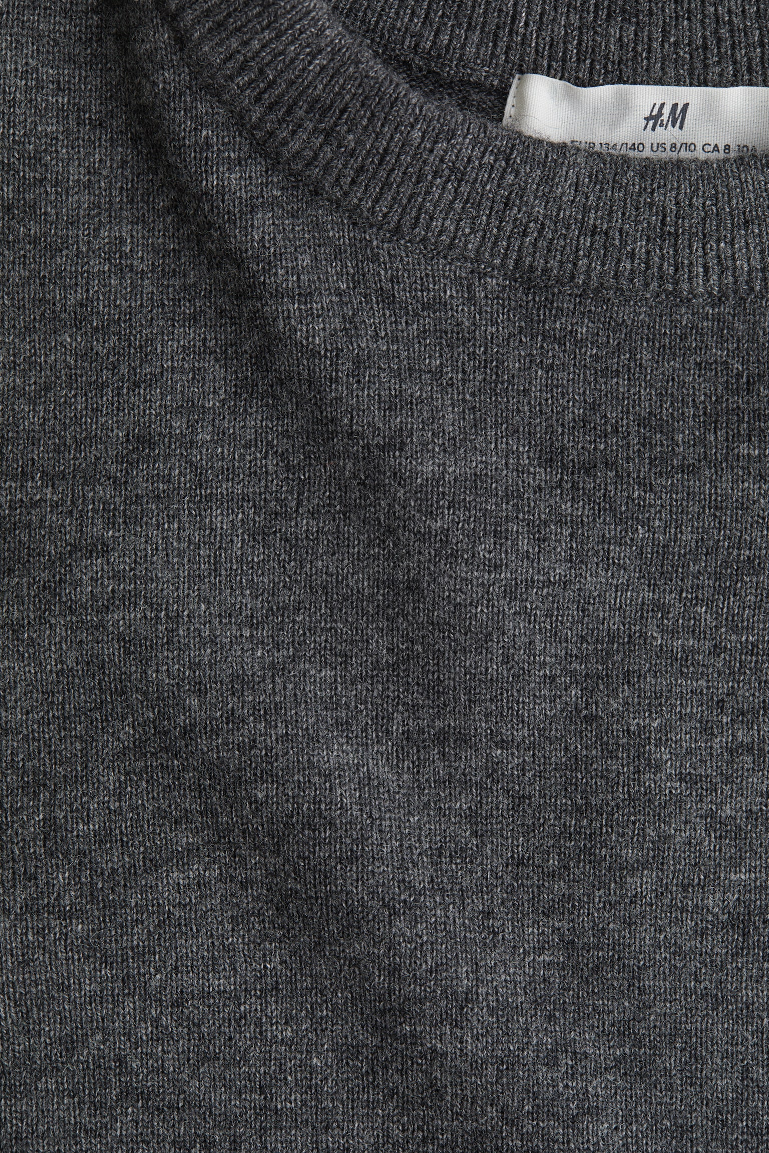 Cashmere Blend Sweater - Dark grey/Light grey - 2