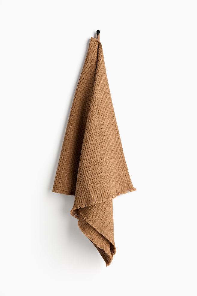 Waffled Bath Towel - Dark beige/Powder pink/Light yellow - 1