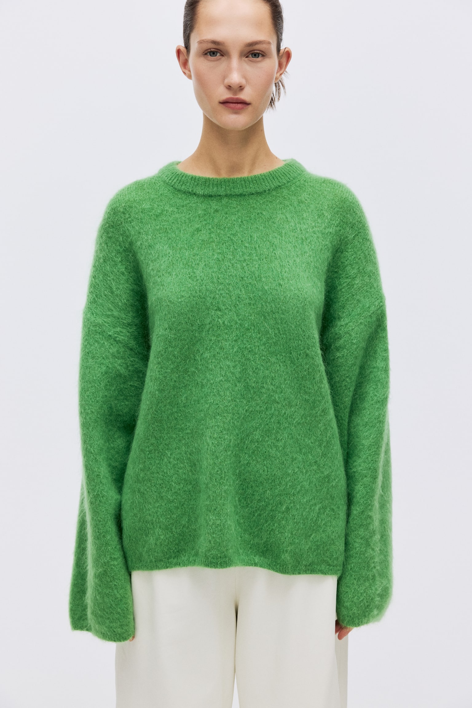 Oversized mohair-blend jumper - Green/Dark beige/Black/Burnt orange/Bright orange/Dark grey/Mustard yellow/Brown/Red/White - 3