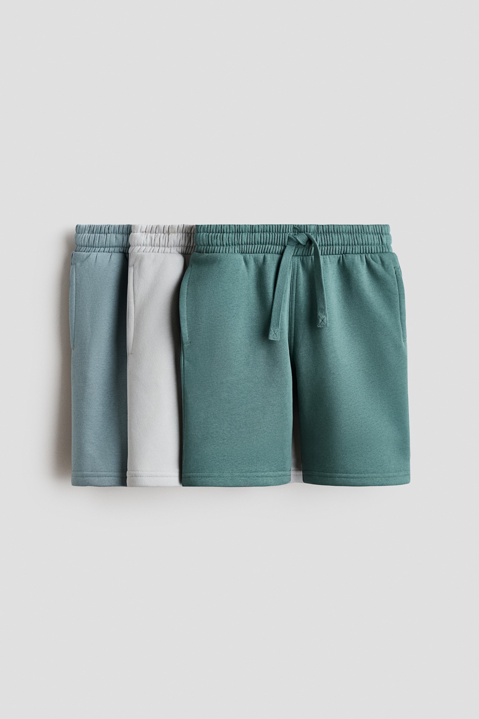 Trojbalenie šortiek - Zelená/sivá/modrá/Biela/sivá/čierna/Námornícka modrá/modrá/Béžová/krémová/sivá/Black/Light grey marl - 1