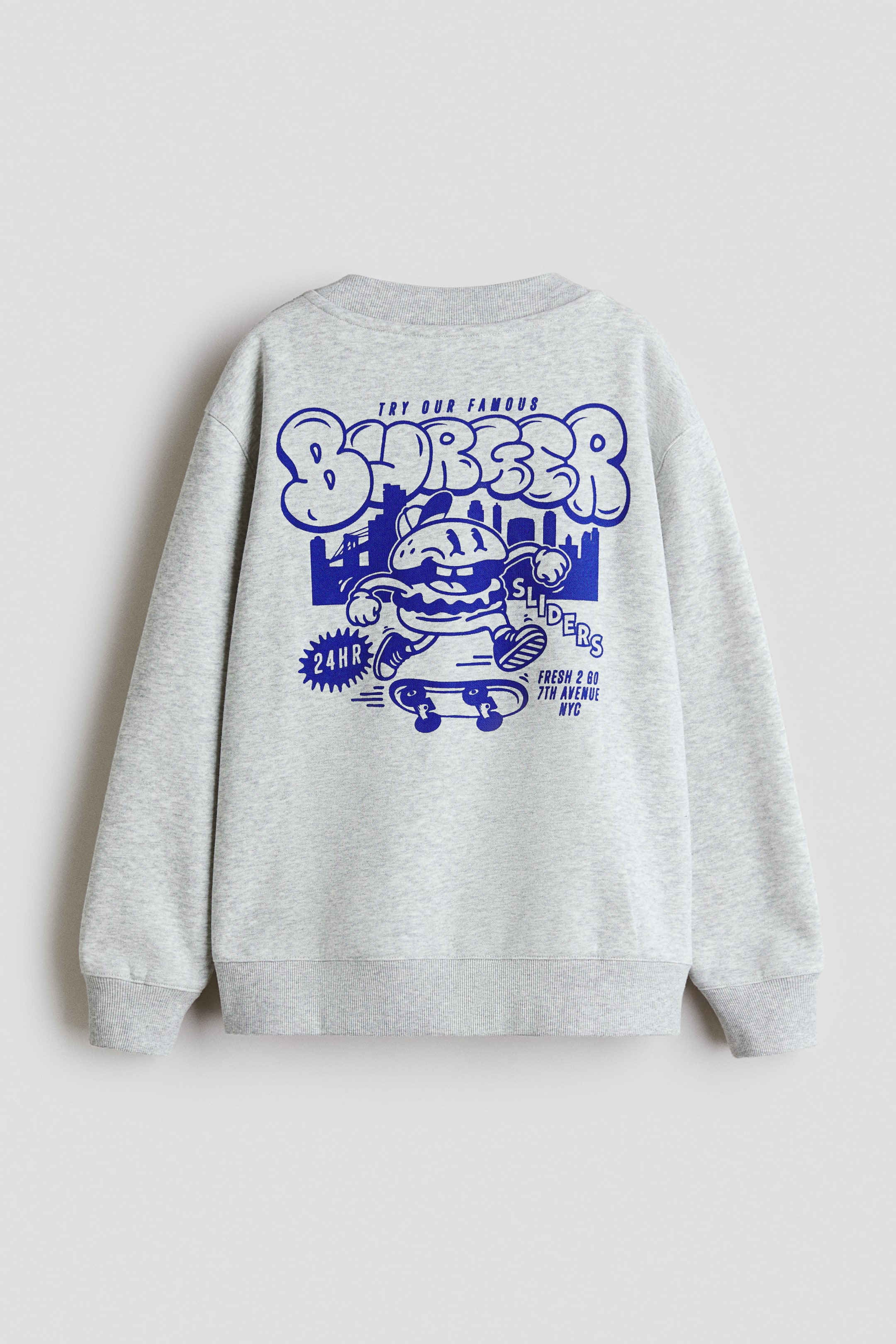 Motif-Detail Brushed-Inside Sweatshirt