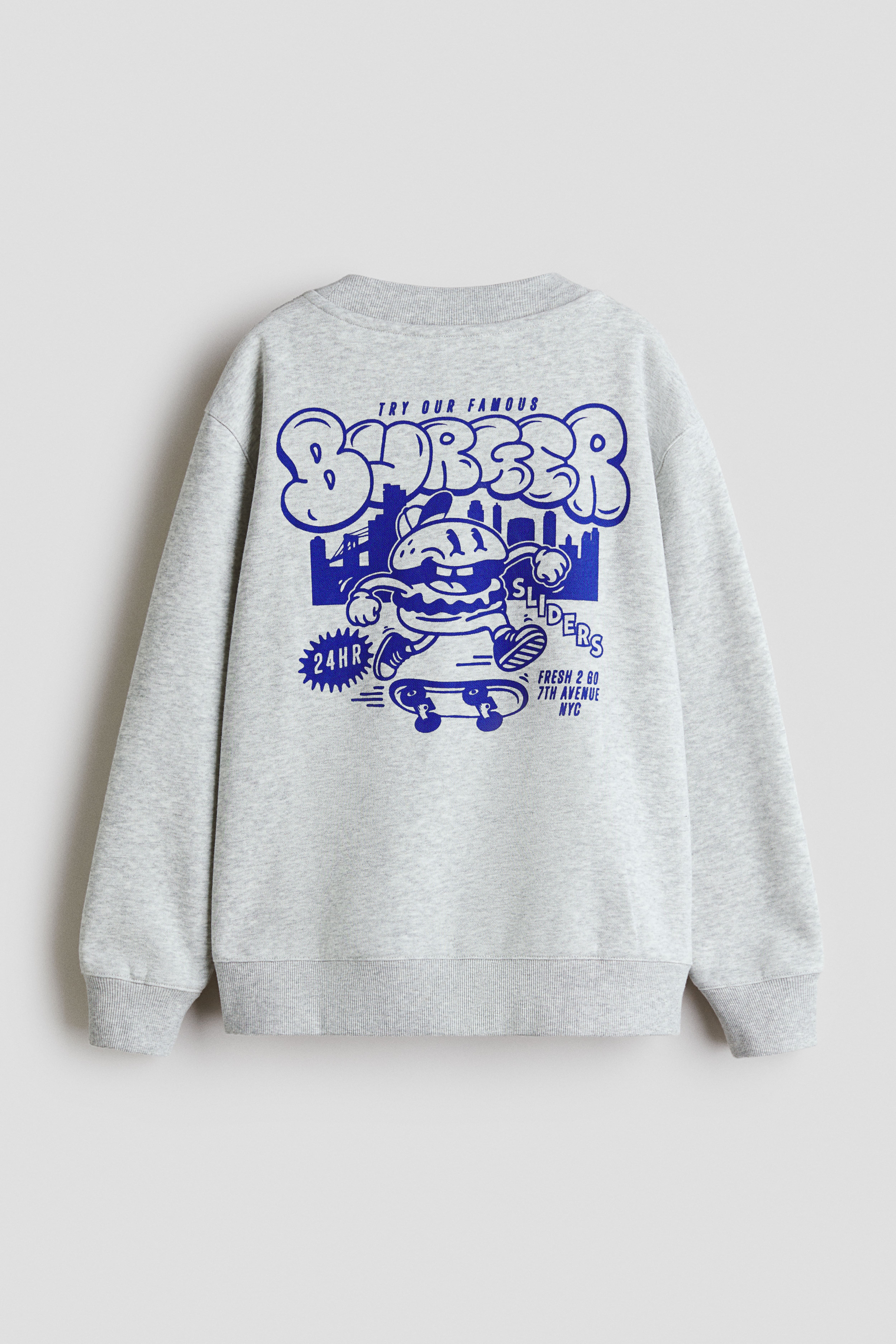 Motif-Detail Brushed-Inside Sweatshirt