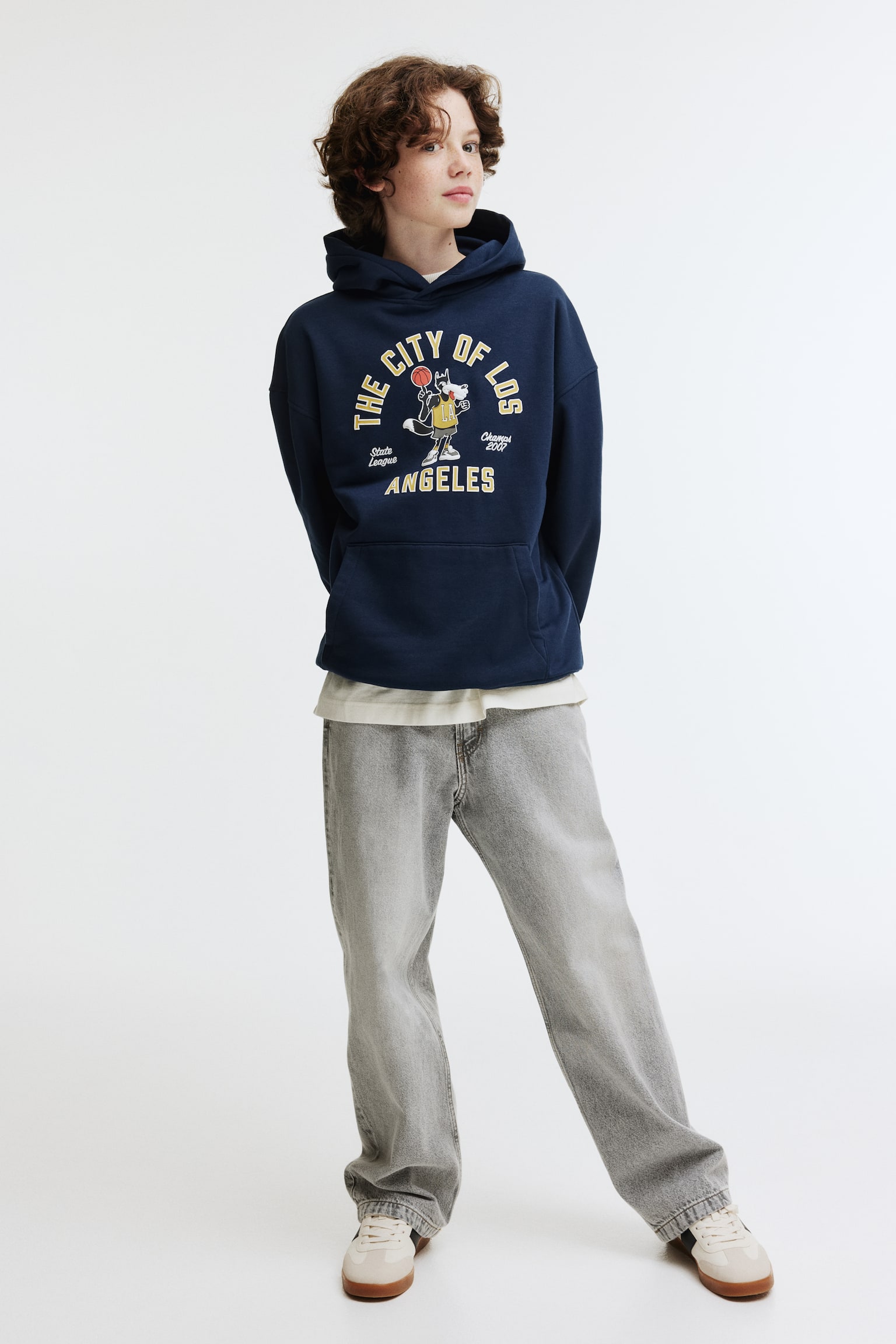 Hoodie - Bleu marine/Los Angeles/Vert/dégradé/Beige/Crème/NYC/Gris/Champs/Beige clair/Non Stop/Noir/batik/Gris clair chiné/Break/Bleu clair/NASA/Noir/manette/Marron/Originals/Crème/Soho/Bleu clair/motif/Bleu/New York/Noir/graffitis - 5