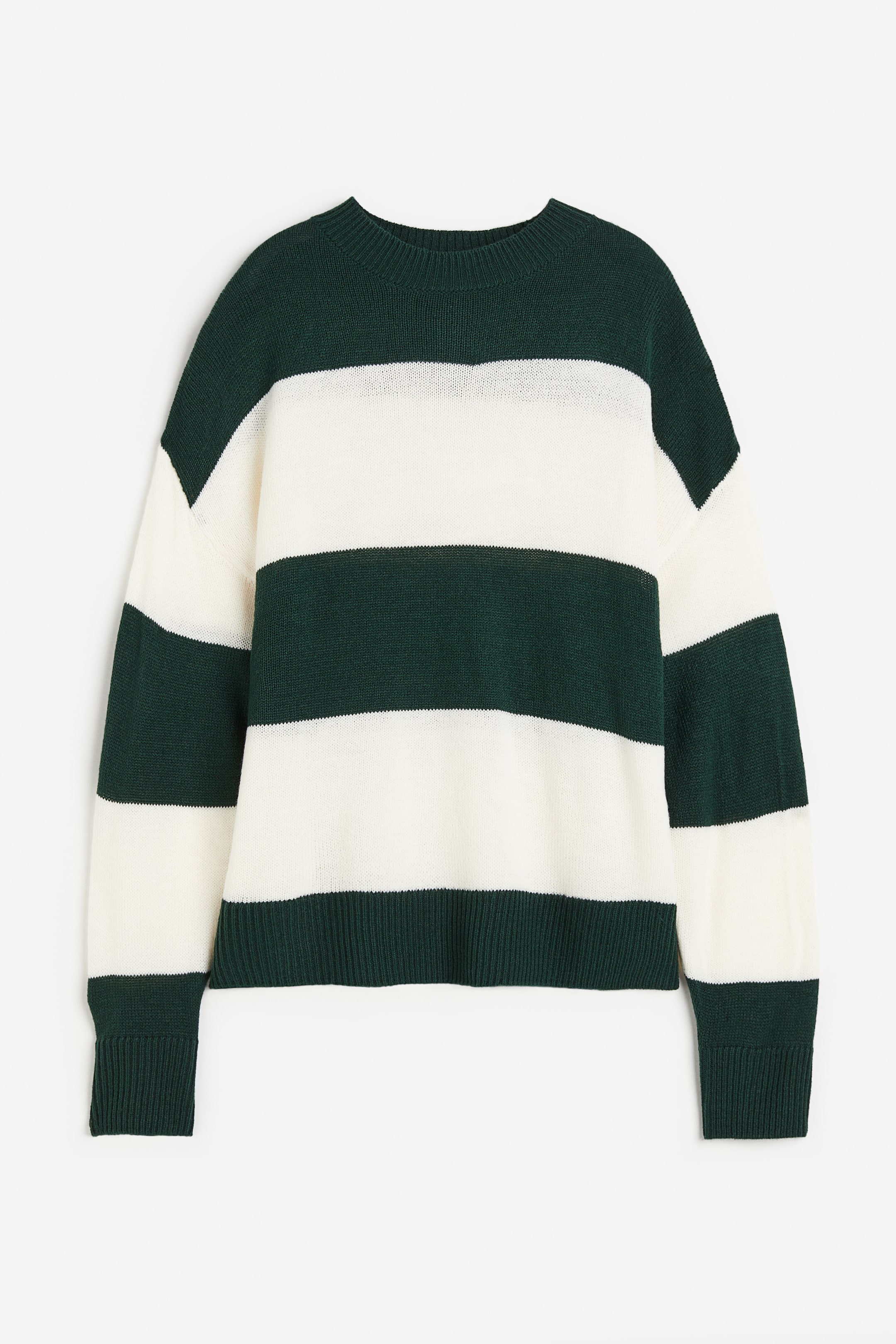 Jacquard-knit Sweater - Cream/striped - Ladies | H&amp;M US