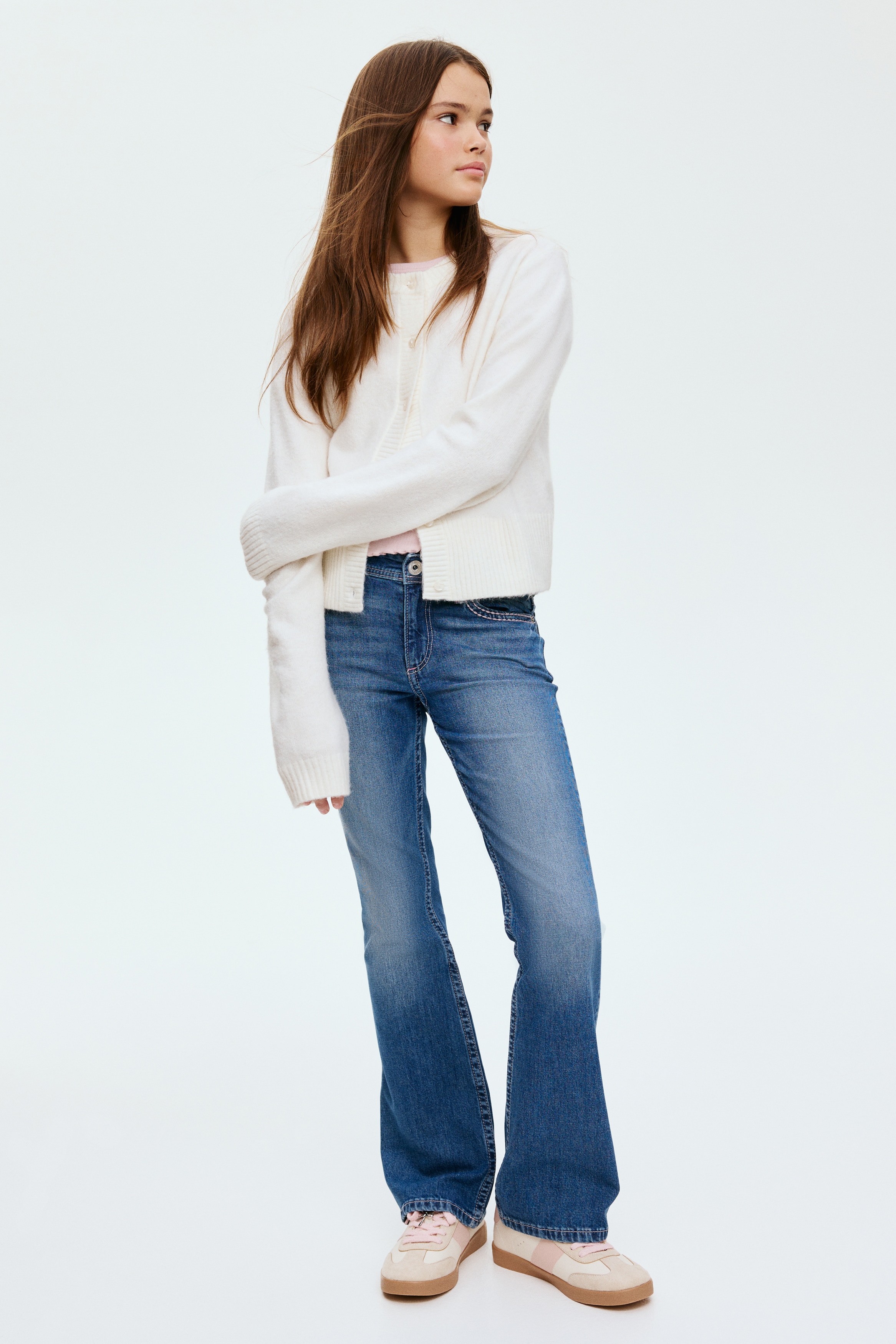 Flared Leg Low Jeans - Denimblå/Lys rosa/Denimgrå/Vasket denimrosa/Mørk denimblå/Lys denimgrå/Denimgrå