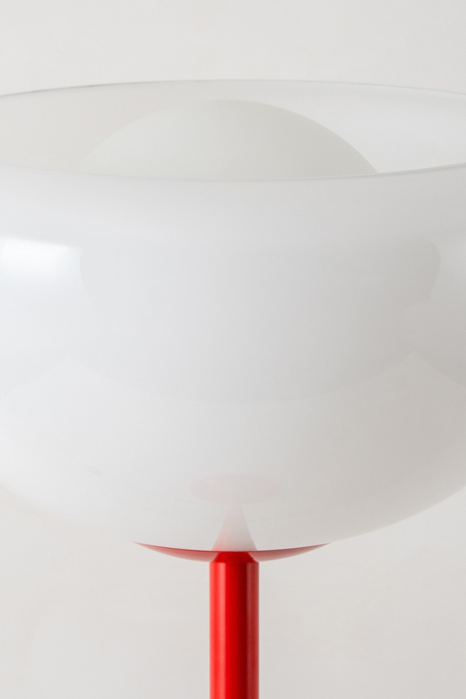 Glass Bowl Floor Lamp - Red - 4