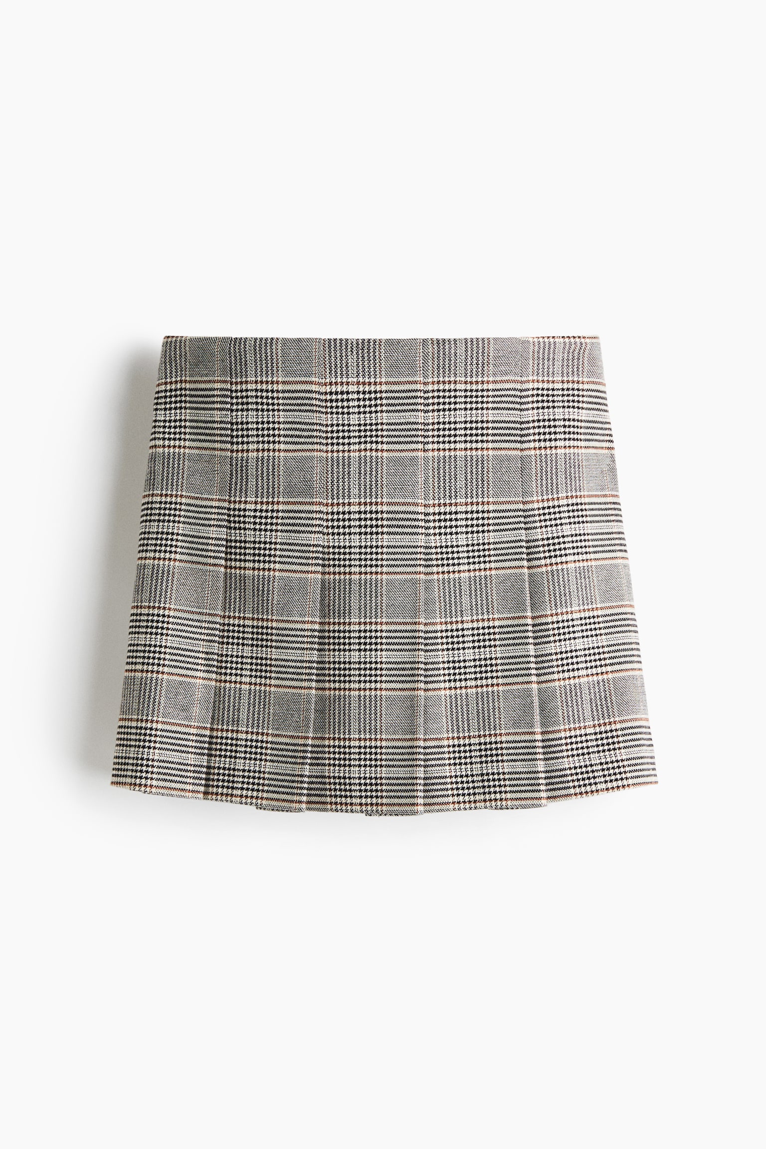 Женская юбка H&M Pleated, цвет: Бежевый / Клетчатый