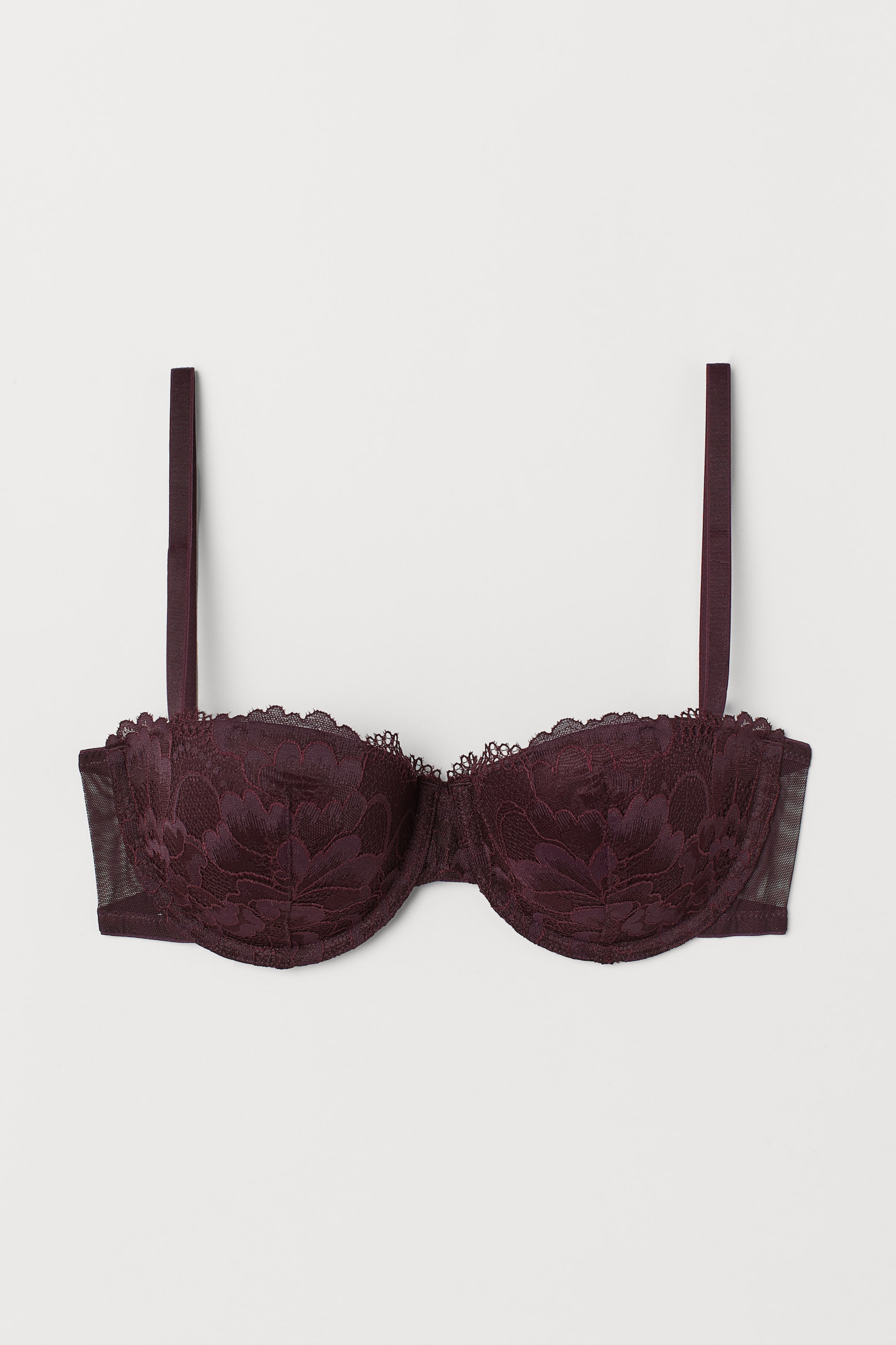 Größeres Bild ansehen: Balconette-BH aus Spitze - Pflaumenlila - Ladies | H&M DE 1