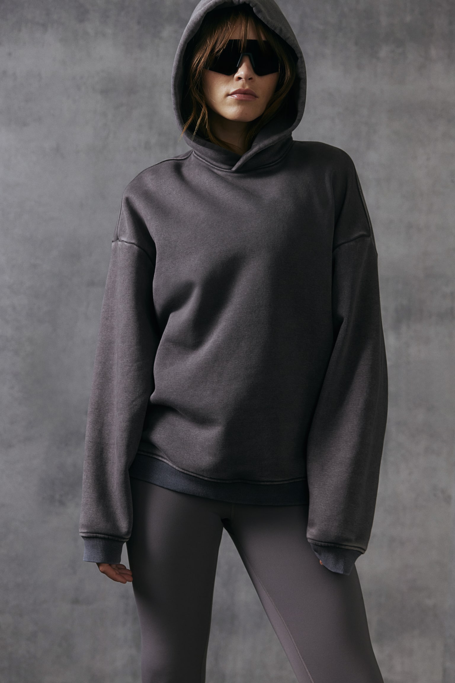 Oversized sports hoodie - Dark grey - 7