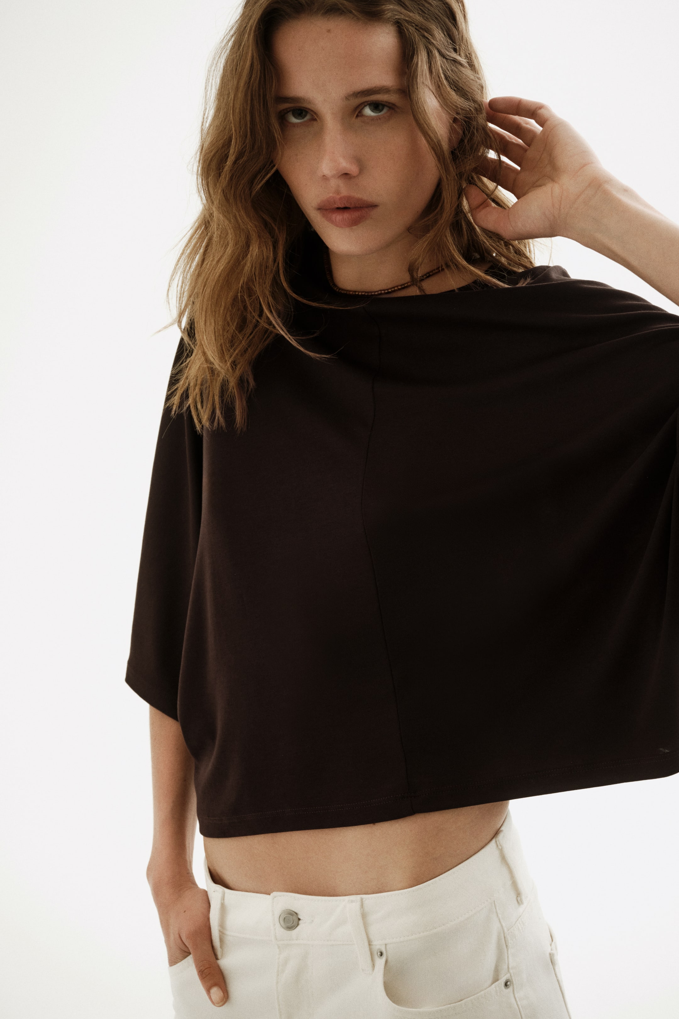 Batwing-Sleeved T-Shirt