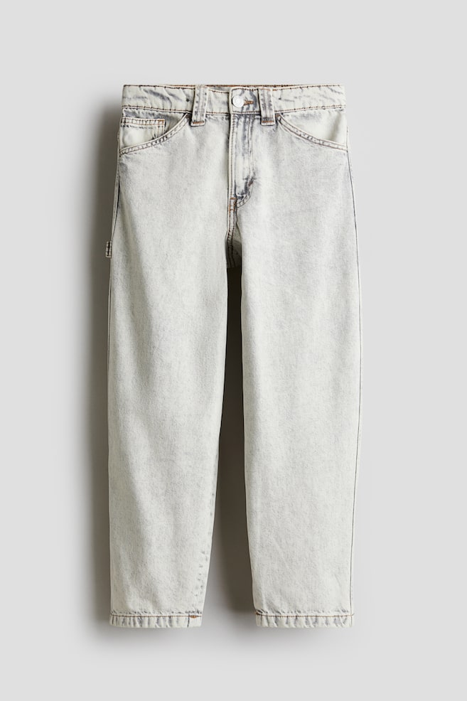 Baggy Fit Jeans - Light gray - 1