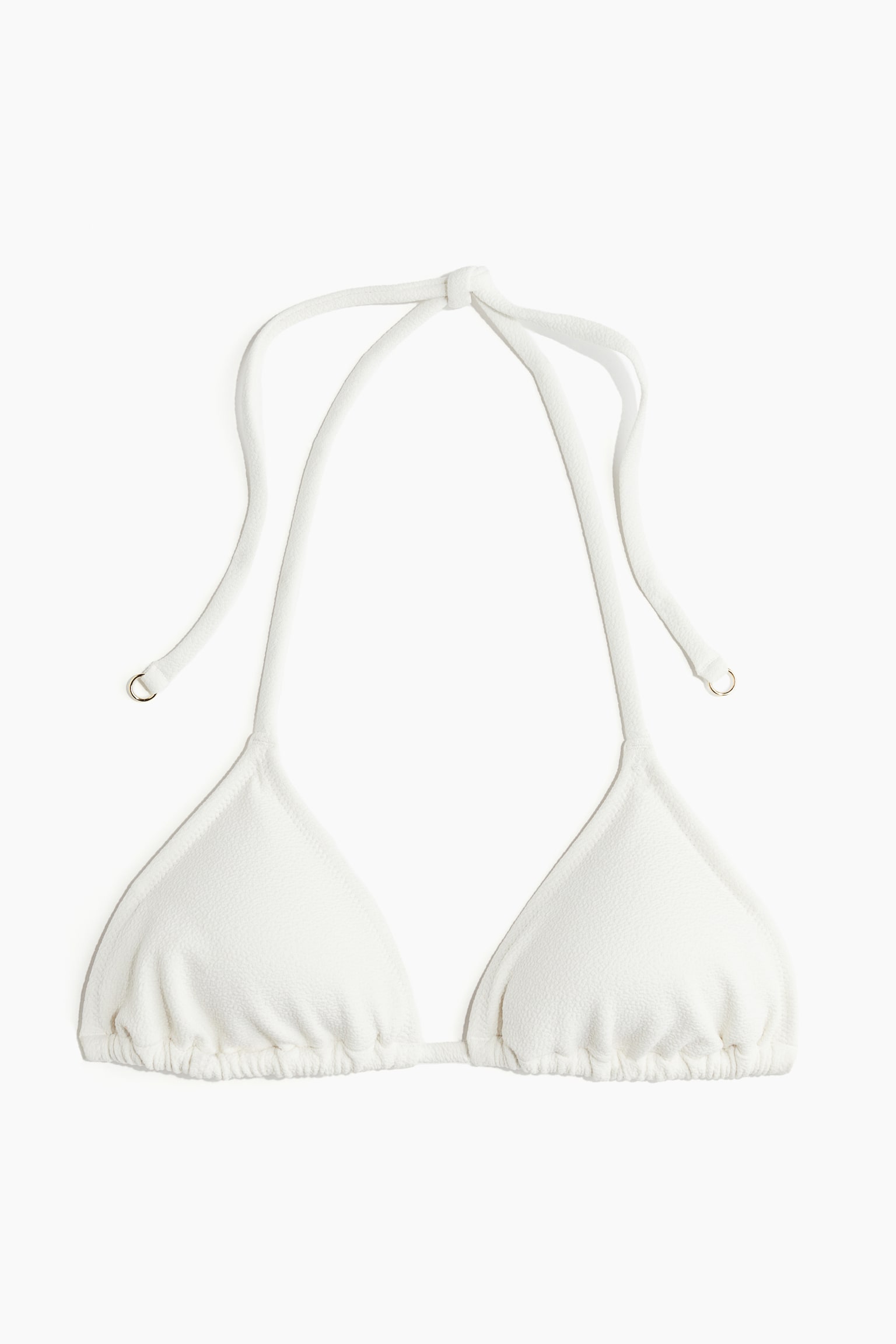 Padded triangle bikini top - White - 2