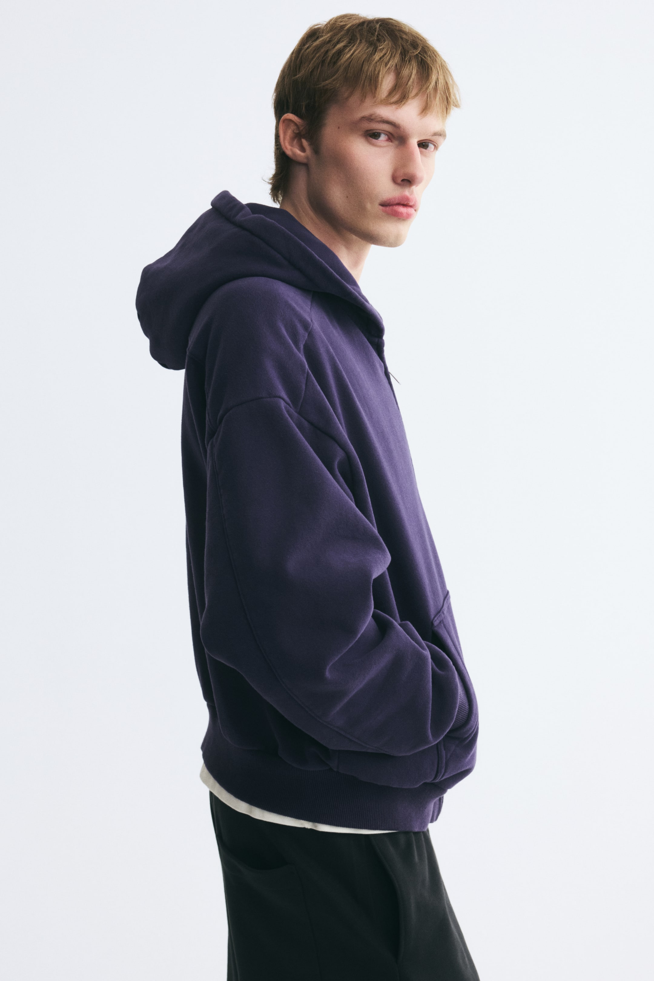 Veste à capuche grande taille fermeture éclair