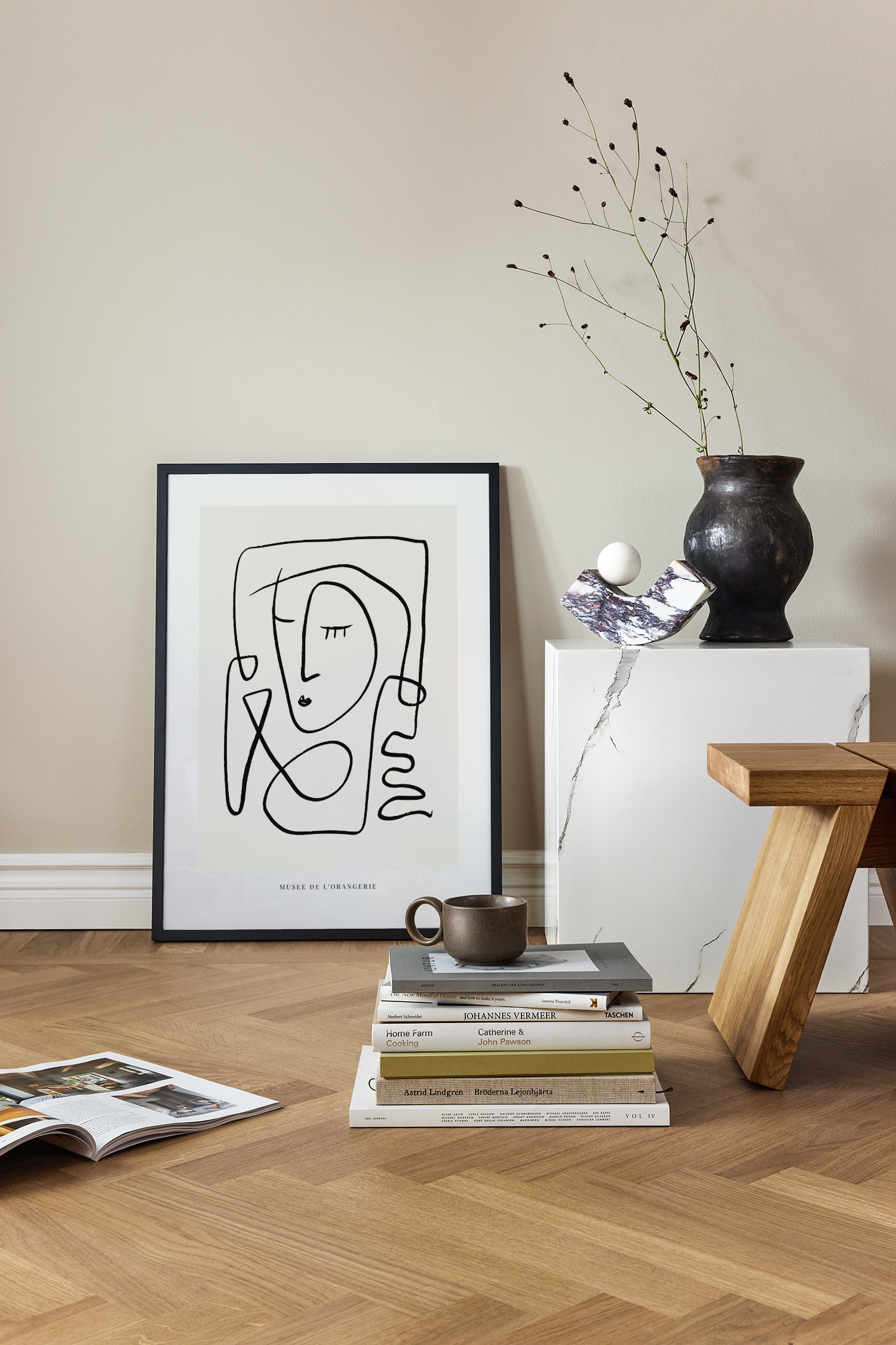 Abstract Expression Plakat - Sort/grå