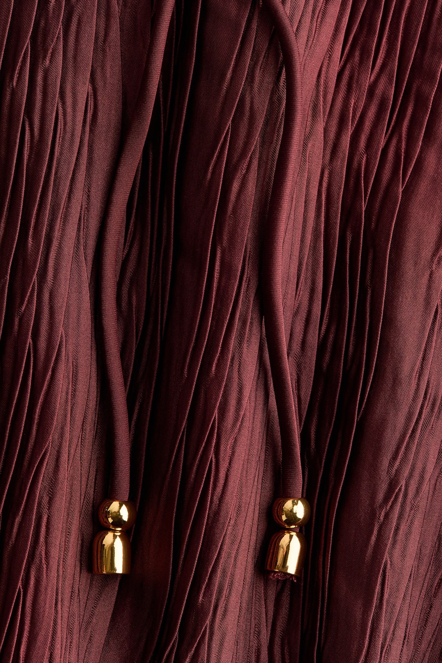 Crinkled V-neck dress - Dark brown - 7