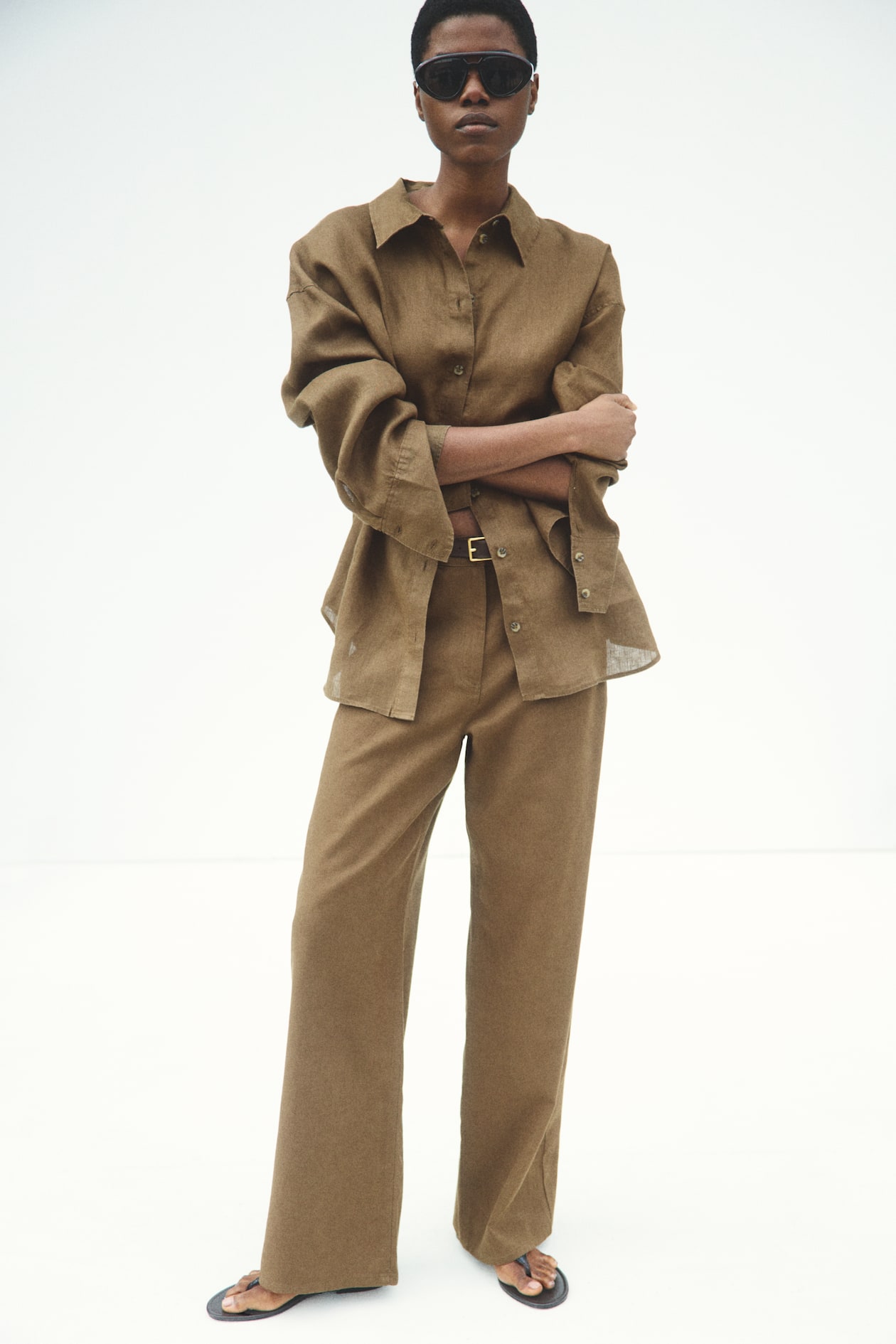 Linen-Blend Pants - image 2